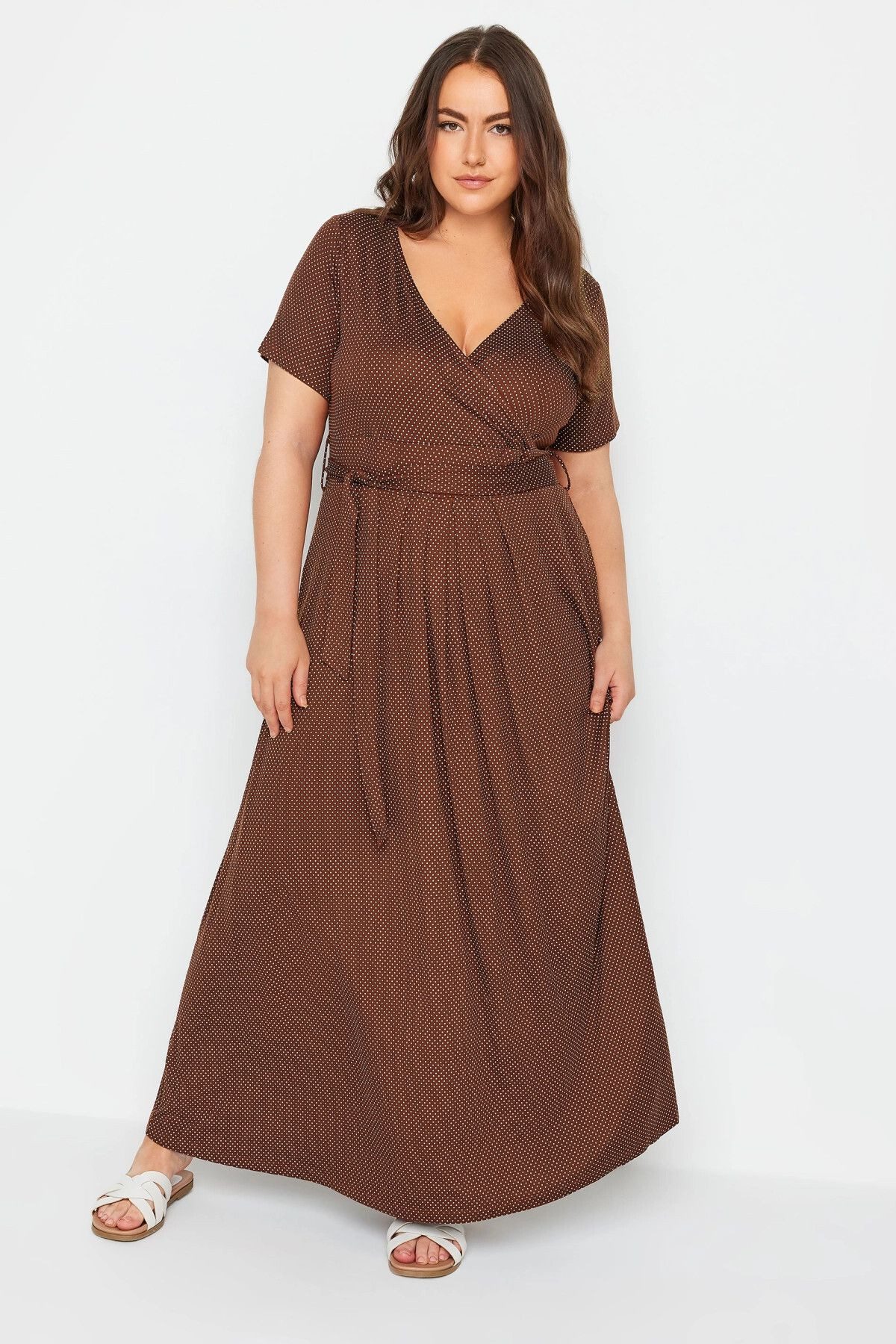 Stil Diva Minikleid Plus Size Wickelkleid aus Lycra mit V-Ausschnitt und Gü günstig online kaufen