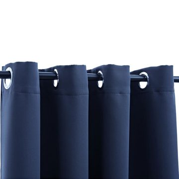 Vorhang Verdunkelungsvorhang mit Metallösen Blau 290 x 245 cm, furnicato, (1 St)