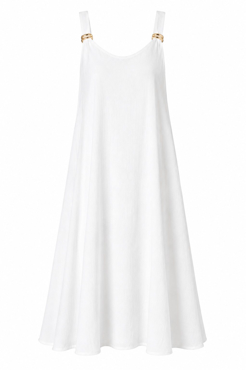 ITALY VIBES Sommerkleid - luftiges A-Linien Kleid mit Deko-Schließen - Damen Kleid ONE SIZE - passend für Größen M bis XL