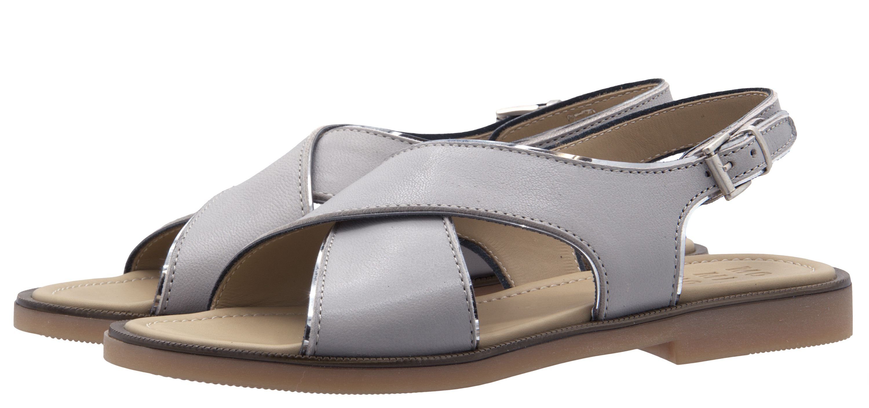 Momino Momino Sandalen Damen 3614 Leder Grau Pumps