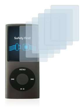 Savvies Schutzfolie für Apple iPod nano (4. Gen), Displayschutzfolie, 6 Stück, Folie klar