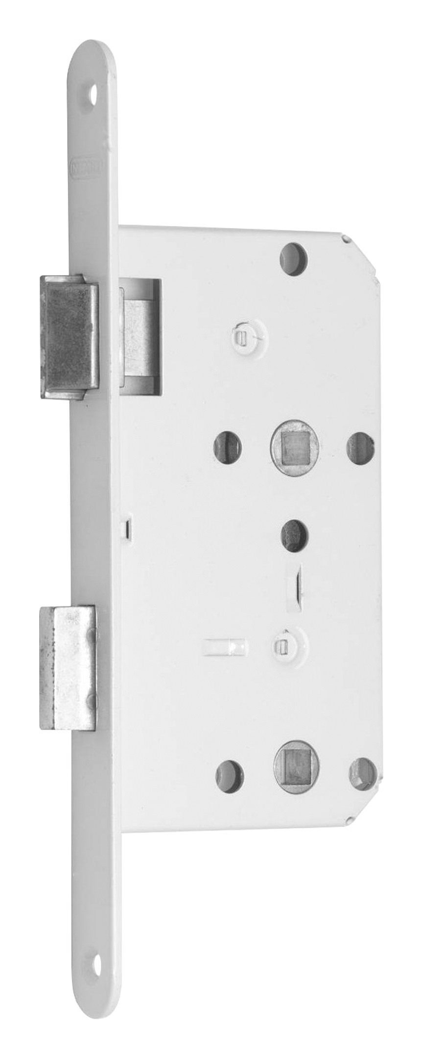 Bever & Klophaus Einsteckschloss, WC- oder Badschloss 55 / 78 / 8 / 1 DIN Links für Falztüren