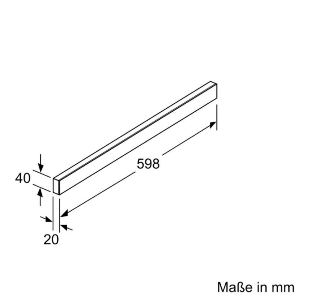 Thumbnail - SIEMENS Montagezubehör Dunstabzugshaube LZ46850 Griffleiste 60 cm für Flachschirmhauben