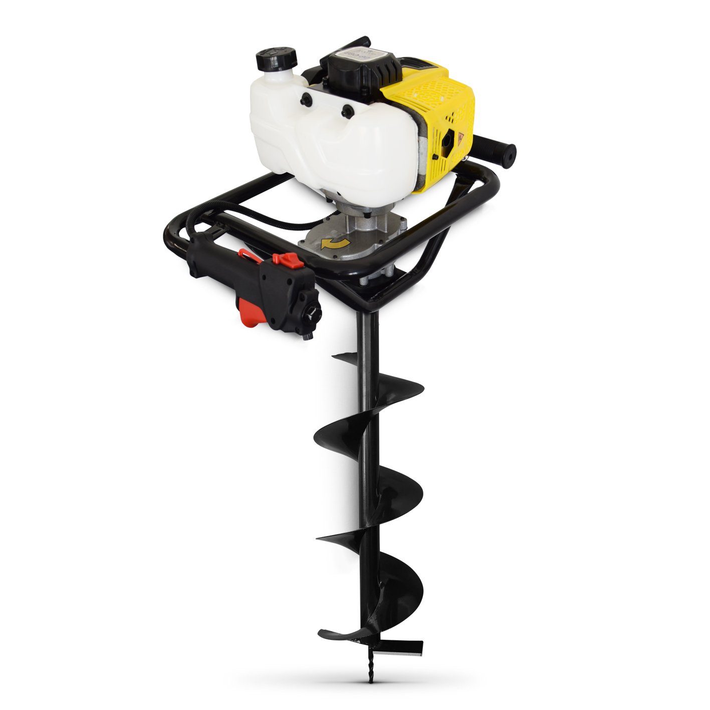 BAMATO Erdbohrer EBO-80, 2,3 kW, max. 9600 U/min, (1-tlg), stufenlose Bohrerdrehzahl, inkl. 3 Bohrer, gummierte Griffe