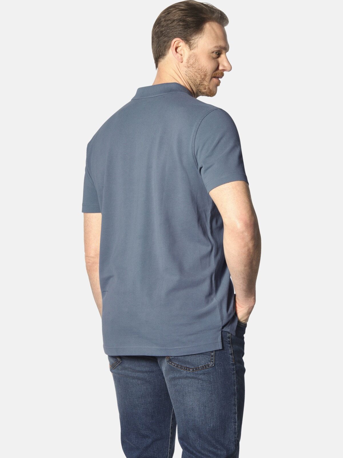 Jan Vanderstorm Poloshirt JAKOV mit Kontrast-Knopfleiste günstig online kaufen