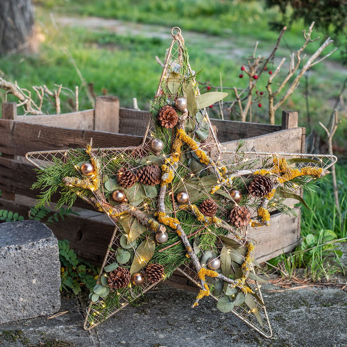 Viana Gartenfigur Metallstern Deko Ø47cm Gold günstig online kaufen
