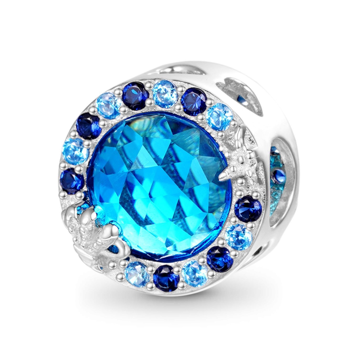 Gnoce Bead Gnoce Charm Funkelndes Meer HFC164 Silber