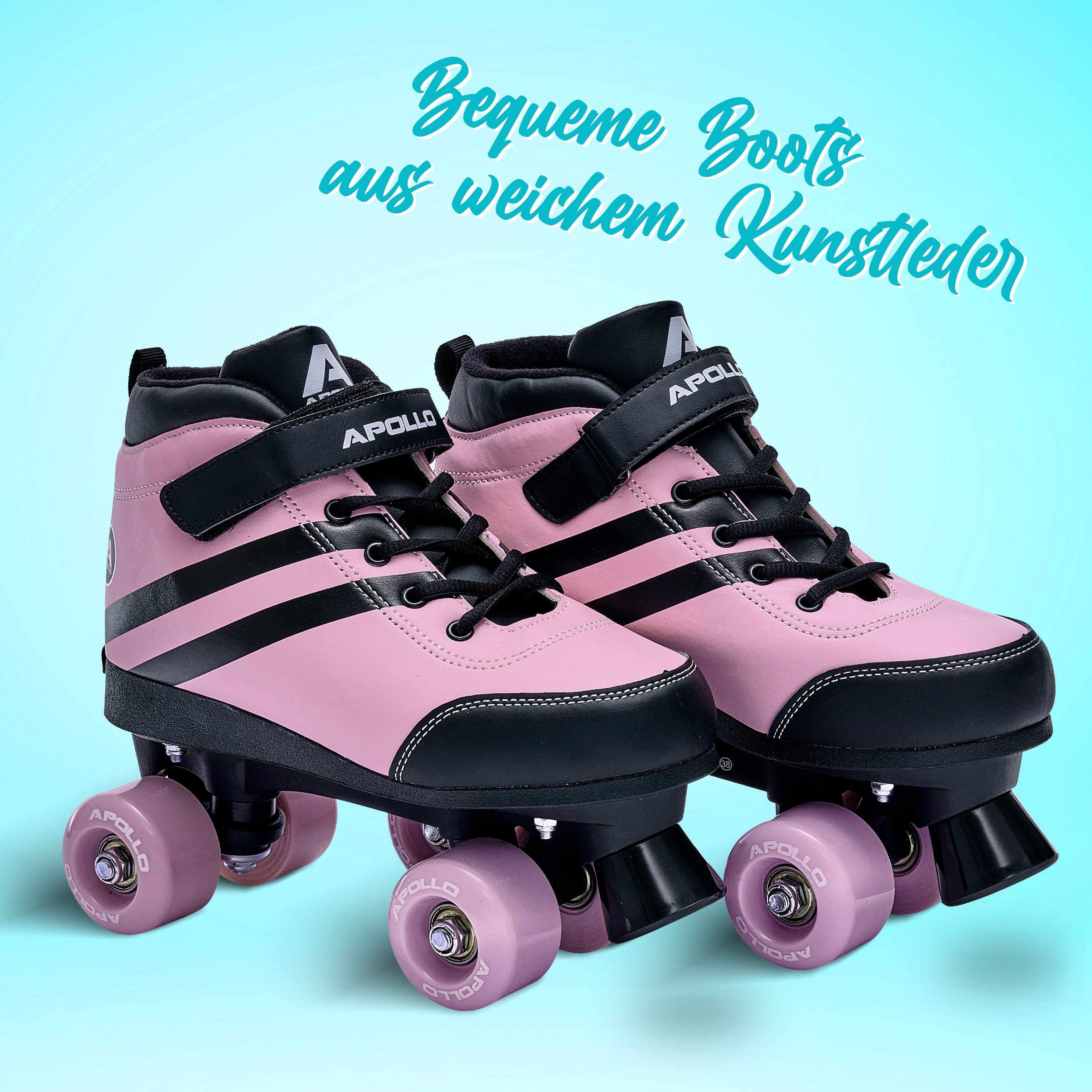 Apollo Rollschuhe Verstellbare Soft Boot Rollschuhe Kinder und Jugendliche, größenverstellbare Roller Skates für Mädchen und Jungen - Größen 31-42