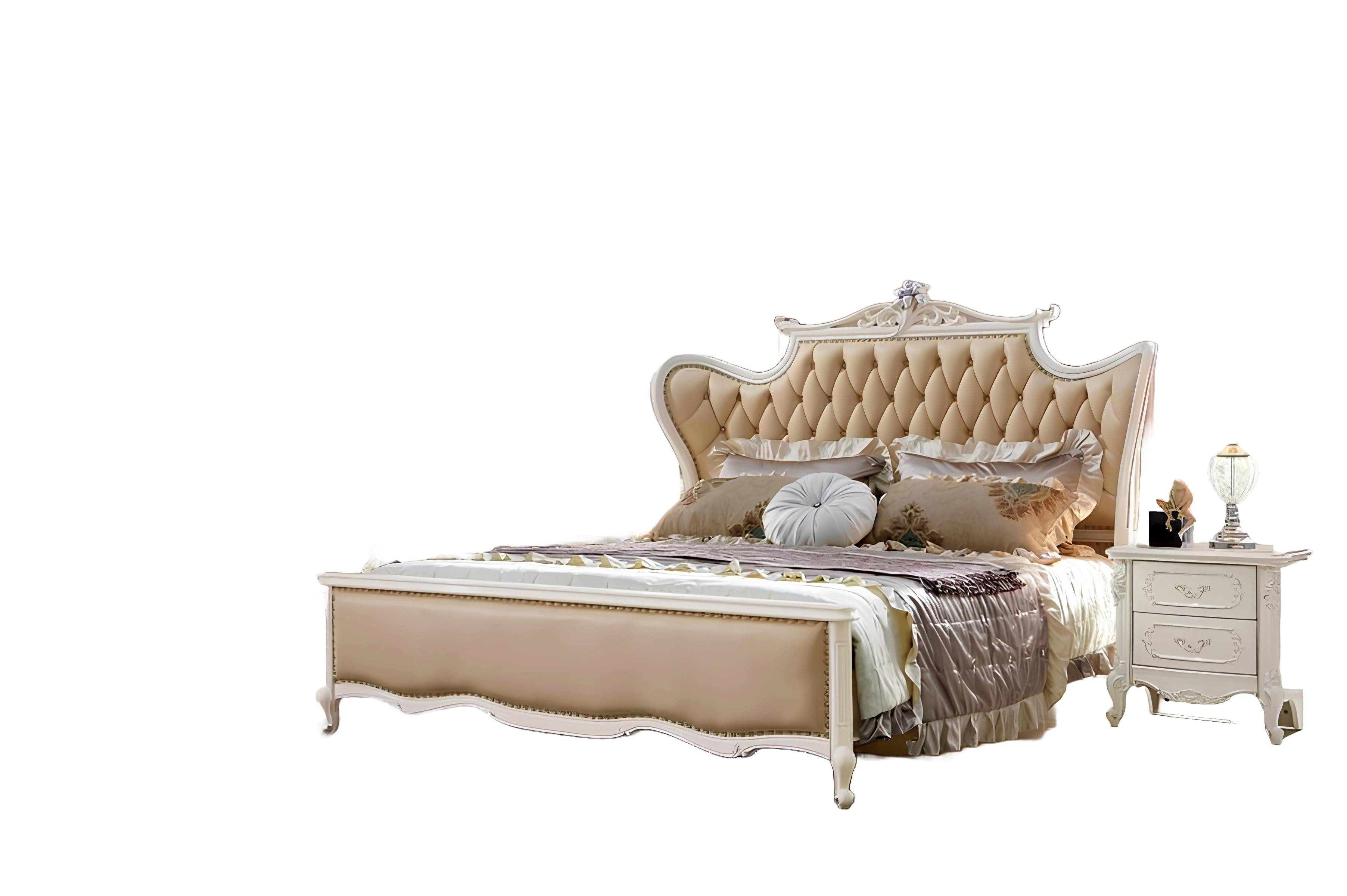 WOLTU Schminkhocker Sitzhocker, Landhaus Hocker, Barock Polsterhocker Für Schminktisch, MDF Holz, Weiß Lackiert