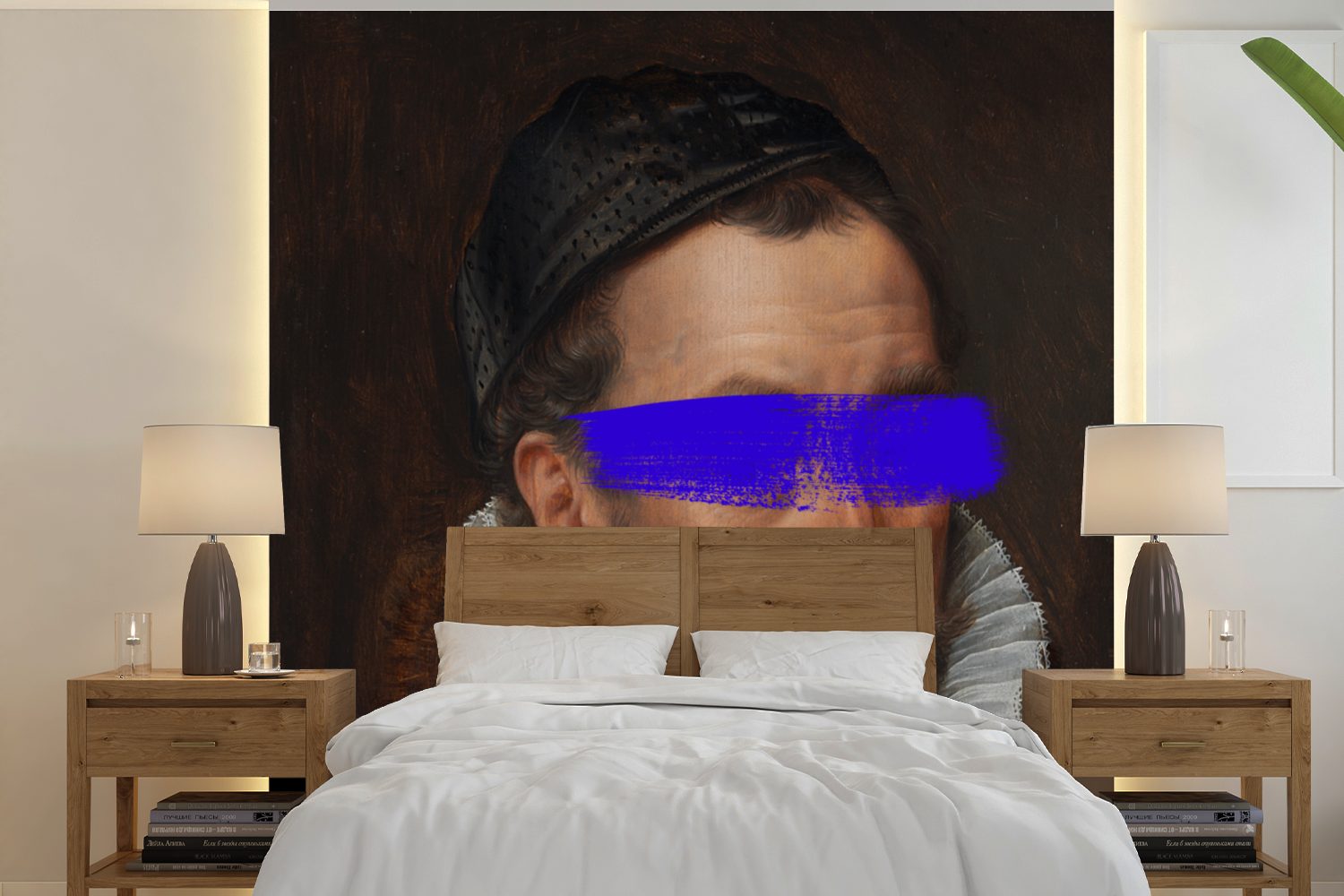 MuchoWow Fototapete Schlafzimmer, oder Matt, bedruckt, Blau, (5 Oranien - Wohnzimmer Wandtapete Wilhelm Kunst für Vinyl von - St), Tapete