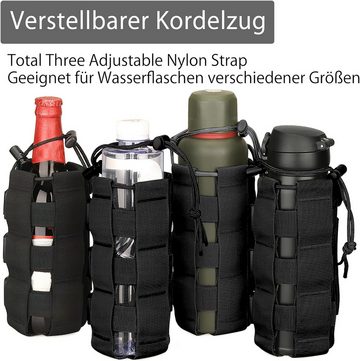 yhroo Mini Bag 2 Tactical Water Bottle Cage, Bottle Pouch for Military. (Flaschenhalter, Flaschentasche, 2-tlg., Breite verstellbar zwischen 7-15 cm), Flaschenhalter mit Kordelzug für Camping, Wandern und Outdoor-Sport