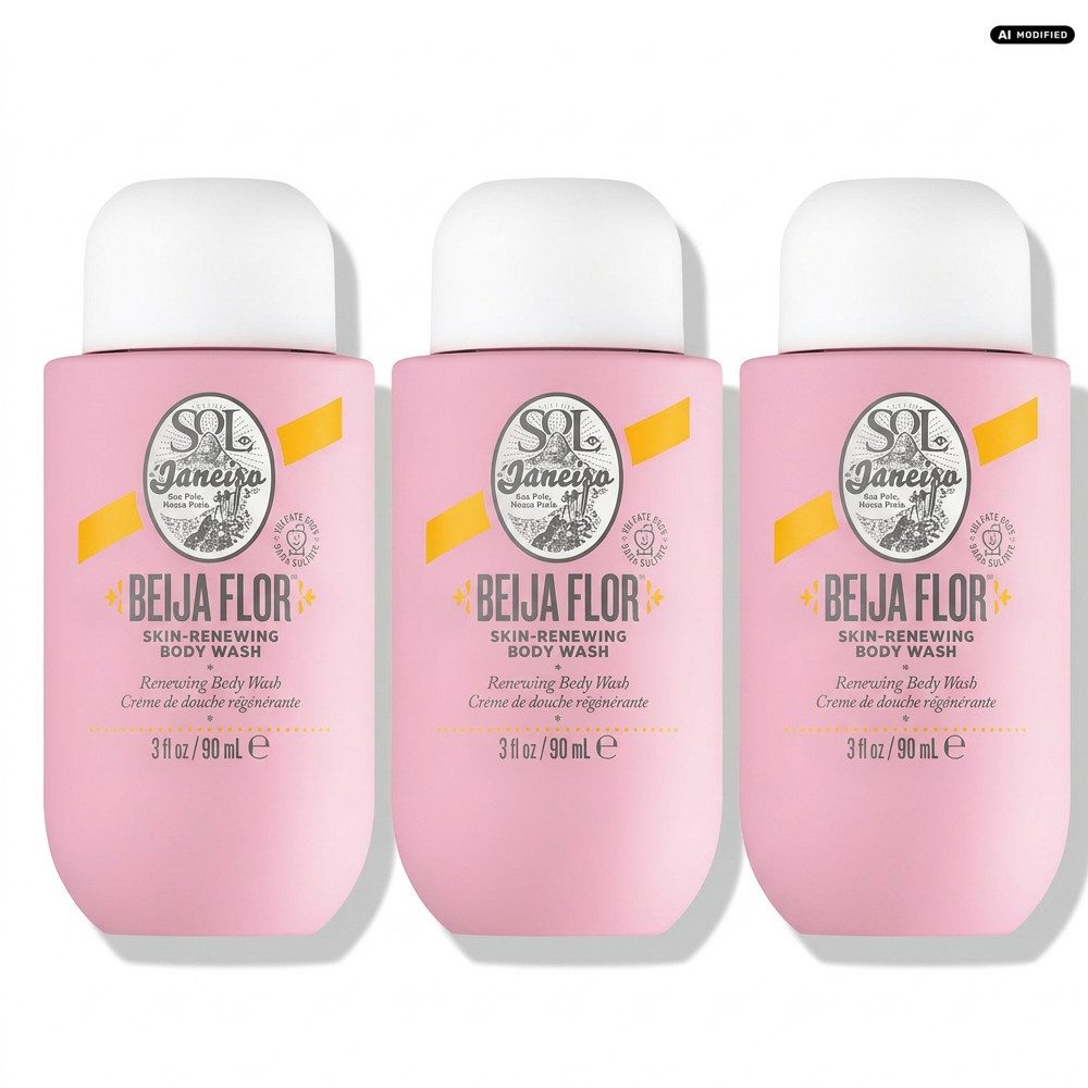 Sol de Janeiro Körperpflegemittel Sol de Janeiro Beija Flor Renewing Body Wash 3er Set, 1-tlg., Praktisches Vorrats-Set mit drei identischen Body Wash Produkten