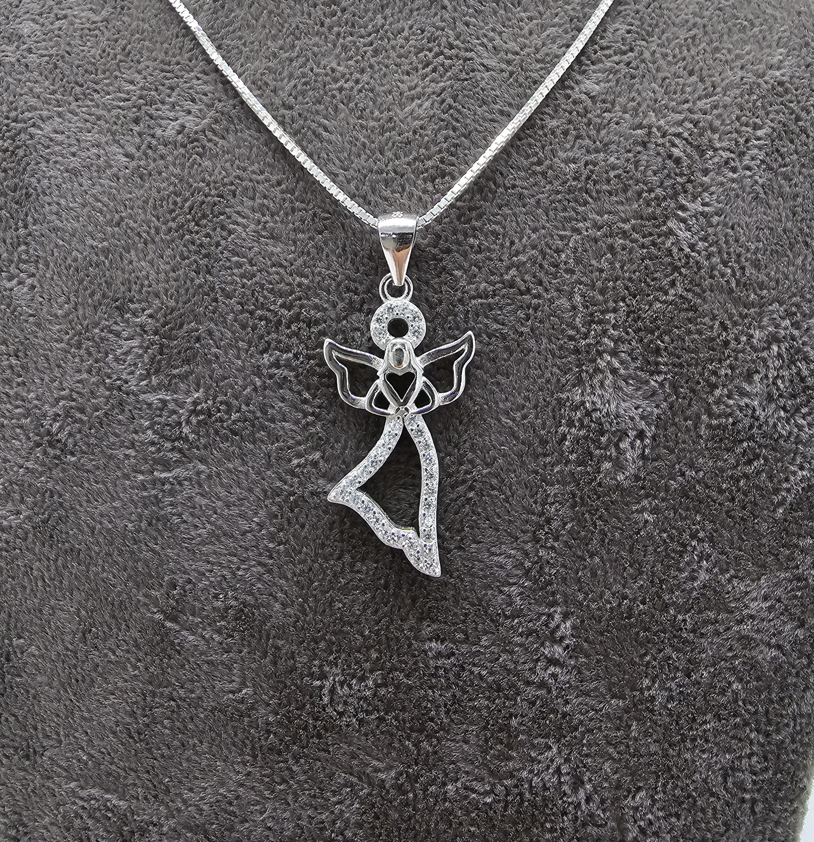 NAHLE Kette mit Anhänger Silberkette 925 Engel Silber Schutzengel (2-tlg., günstig online kaufen