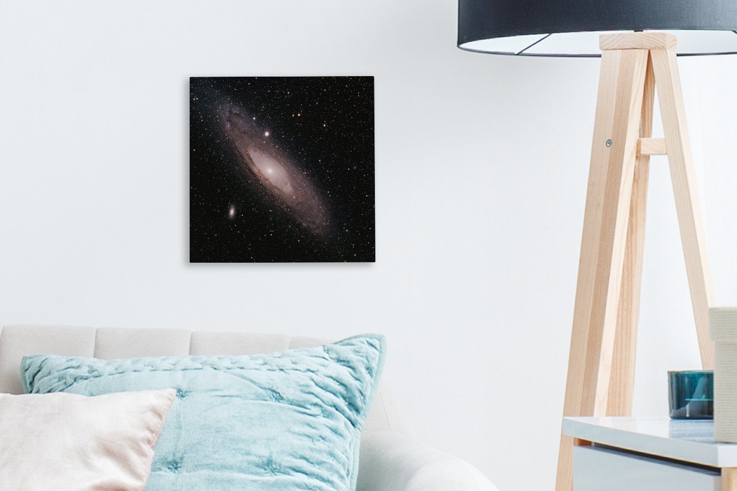 (1 Milchstraße OneMillionCanvasses® Leinwand Sternenhimmel, Wohnzimmer für am Die Schlafzimmer St), Bilder Leinwandbild