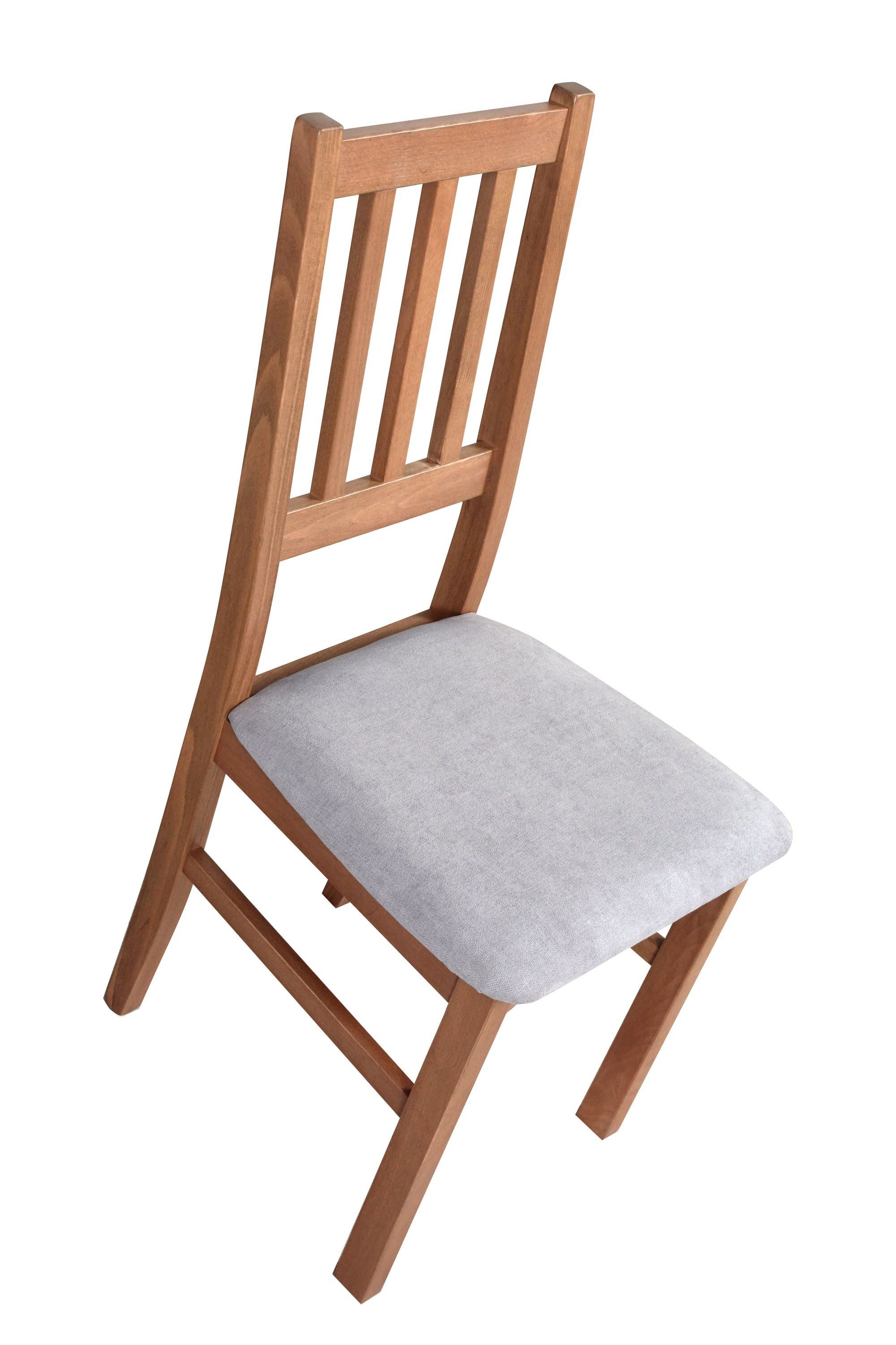 MOEBLO Stuhl BESO 04 (Polsterstühle, Holzstühle, Esszimmerstühle, Polsterstuhl aus Buchenholz für Esszimmer, Holzstuhl mit gepolstertem Sitz, 6 St), (BxHxT): 43 – Bild 3 von 5