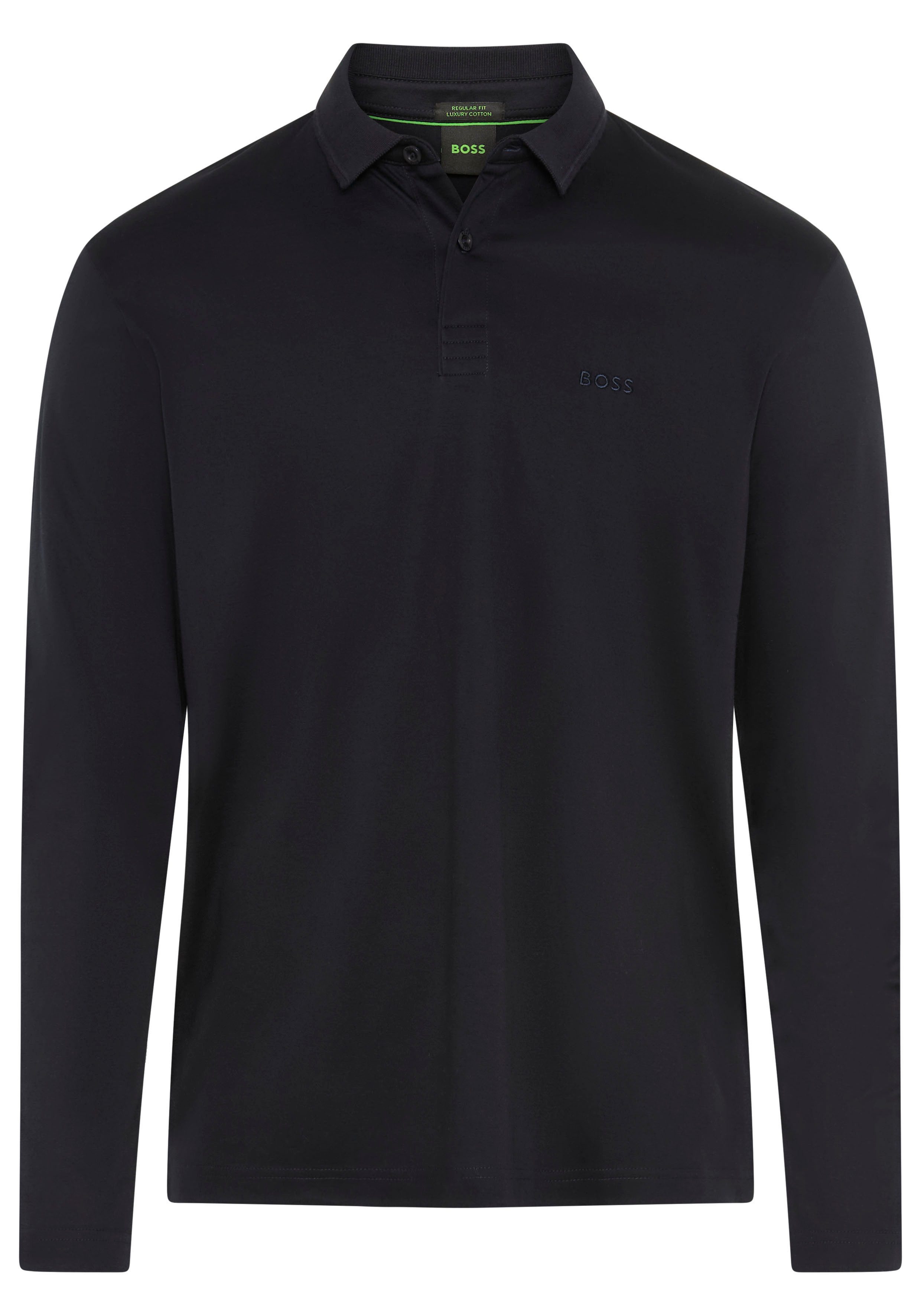 BOSS GREEN Langarm-Poloshirt Pirol Langarm, regular fit, Logo-Stickerei günstig online kaufen