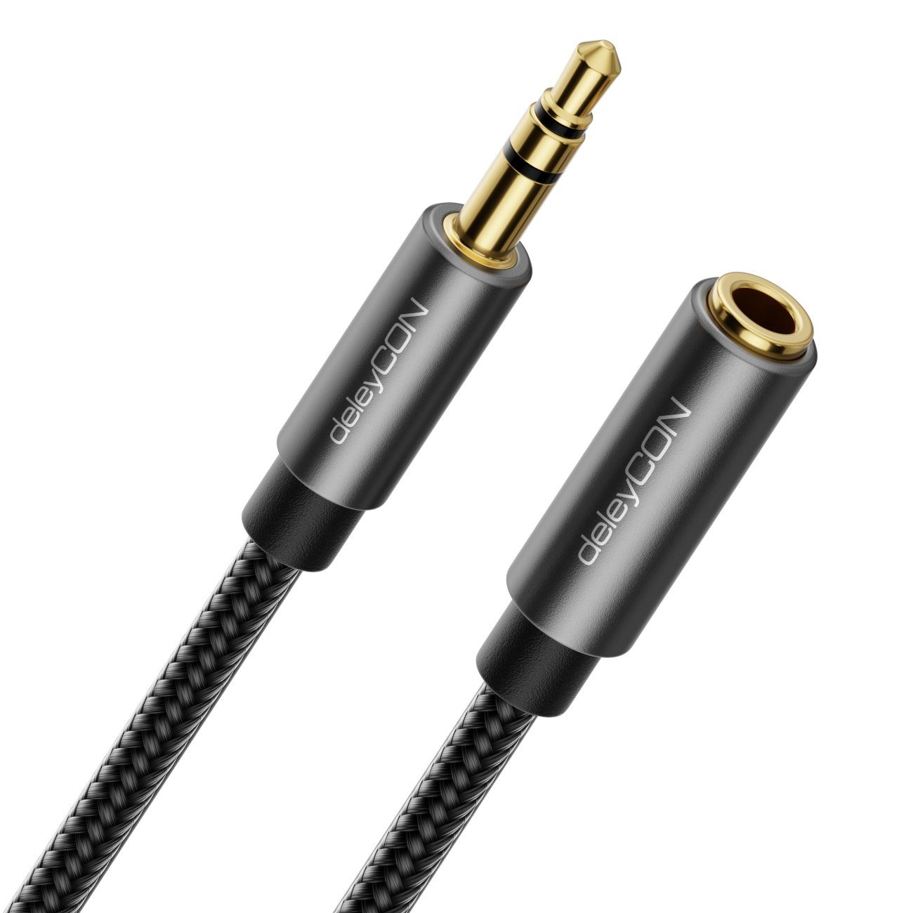 deleyCON deleyCON 1m Aux Kabel 3,5mm Audio Klinkenkabel Stereo Audio-Kabel