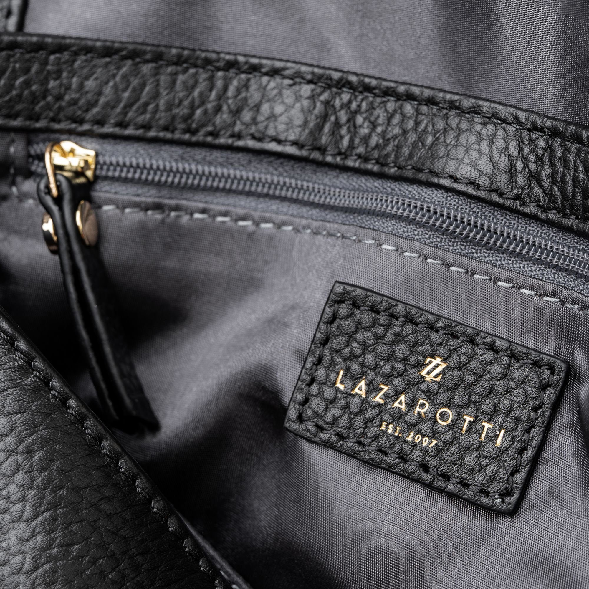 Leder Lazarotti black Bologna Umhängetasche Leather,