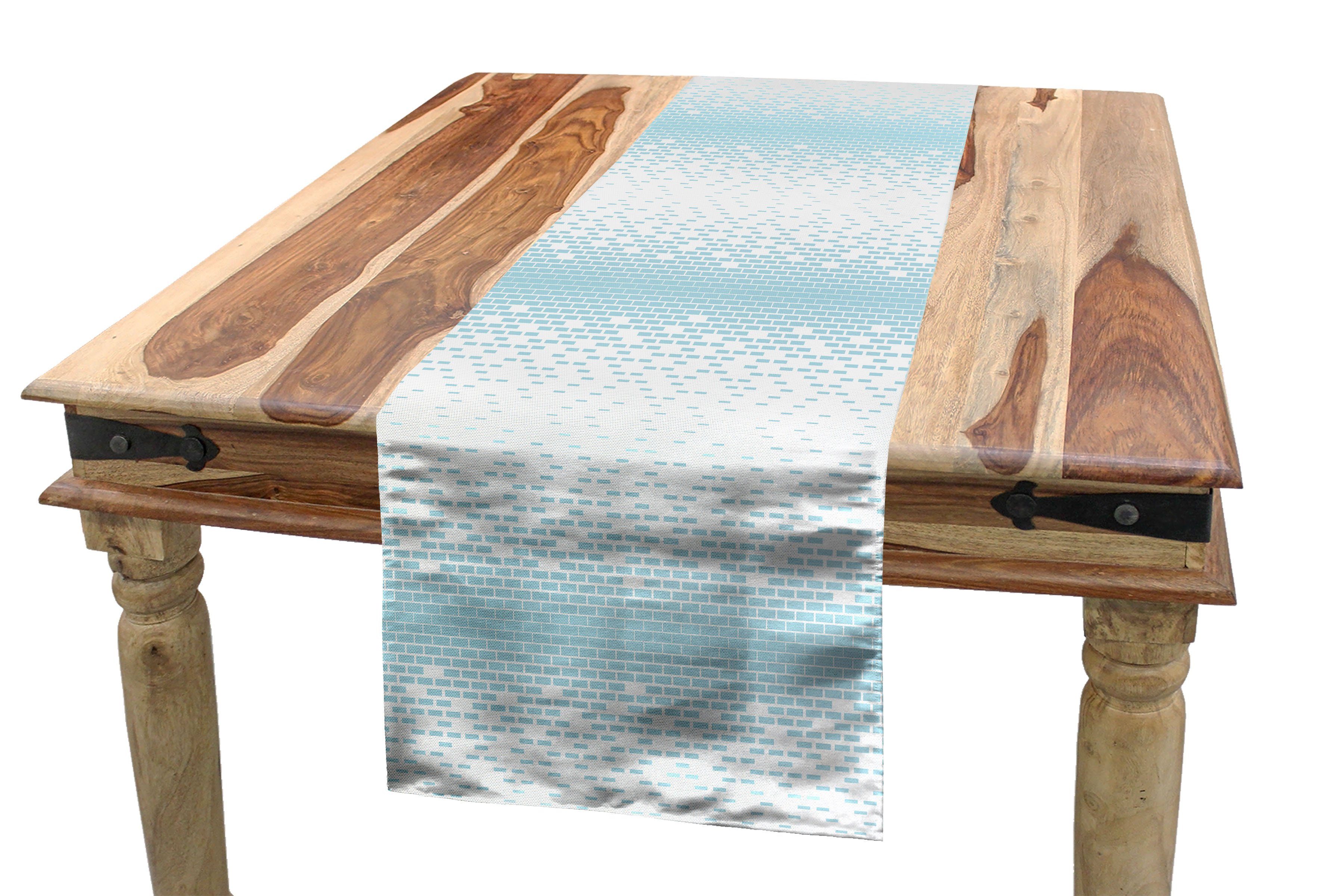 Abakuhaus Tischläufer Esszimmer Küche Rechteckiger Dekorativer Tischläufer, Abstrakt Pastel Brick Wall Design