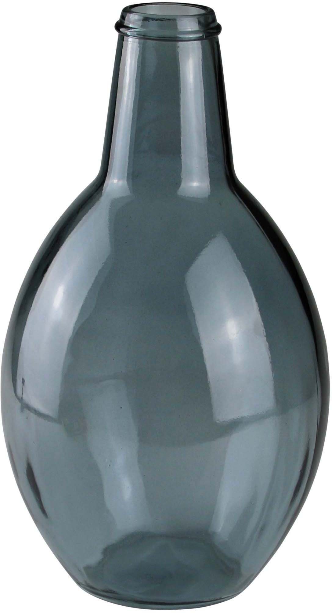 AM Design Bodenvase, mundgelasen, Höhe 38 cm dunkelblau