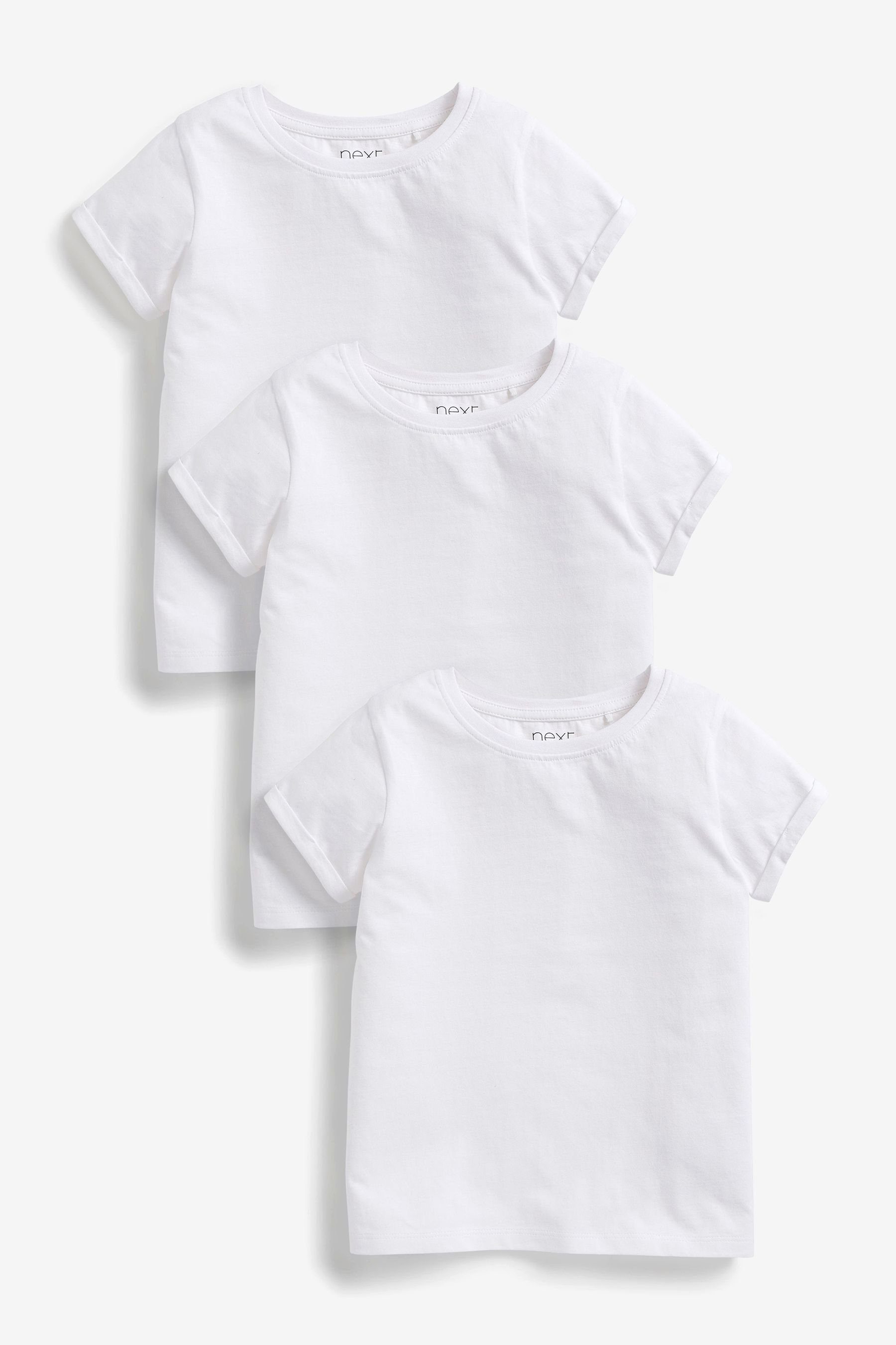 Next T-Shirt Regular Fit T-Shirt (3-tlg) White
