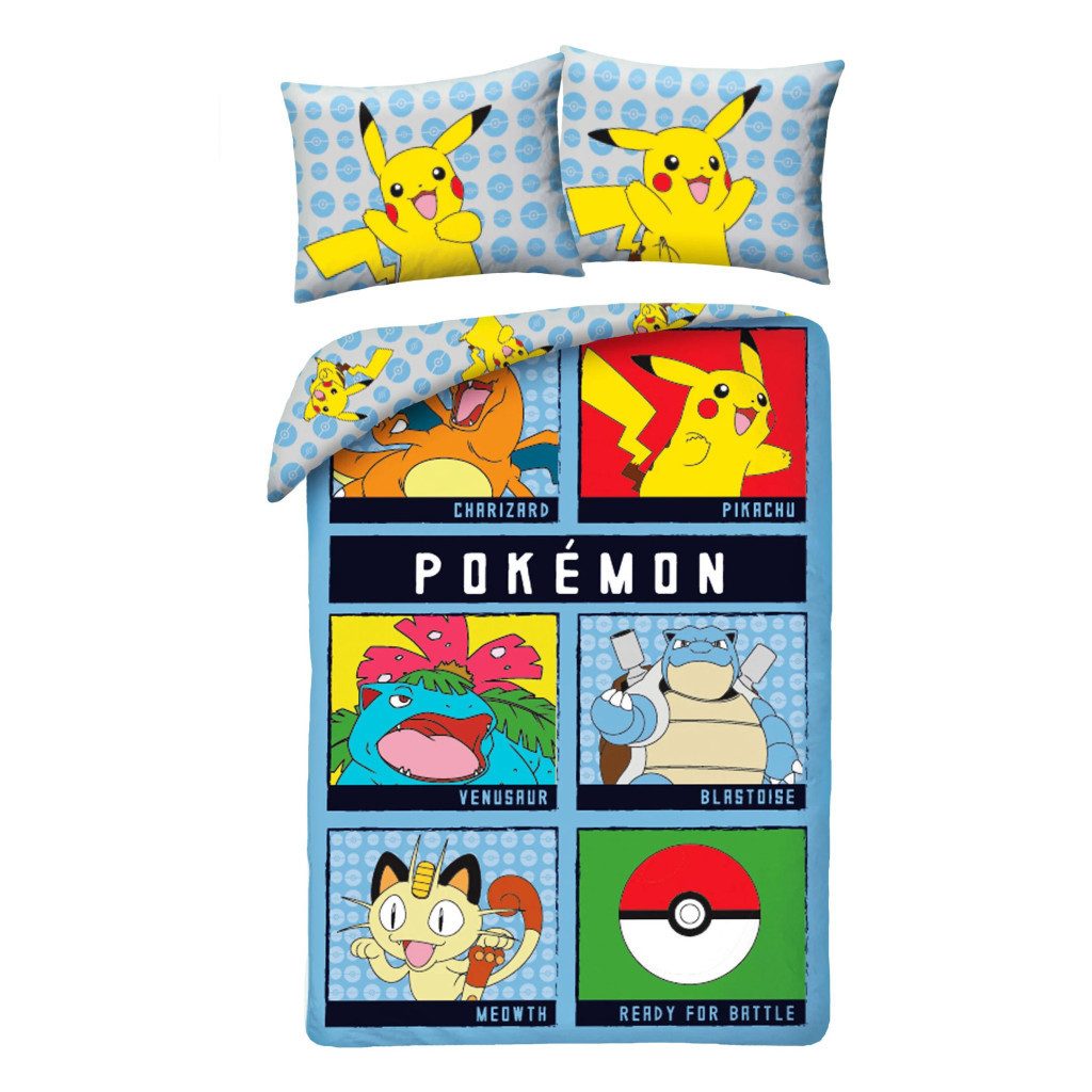 POKEMON JUEGO DE CARTAS Bettwäsche Pokémon Ready for Battle Bettwäsche 140×200 cm, 70×90 cm, 100% Baumwolle