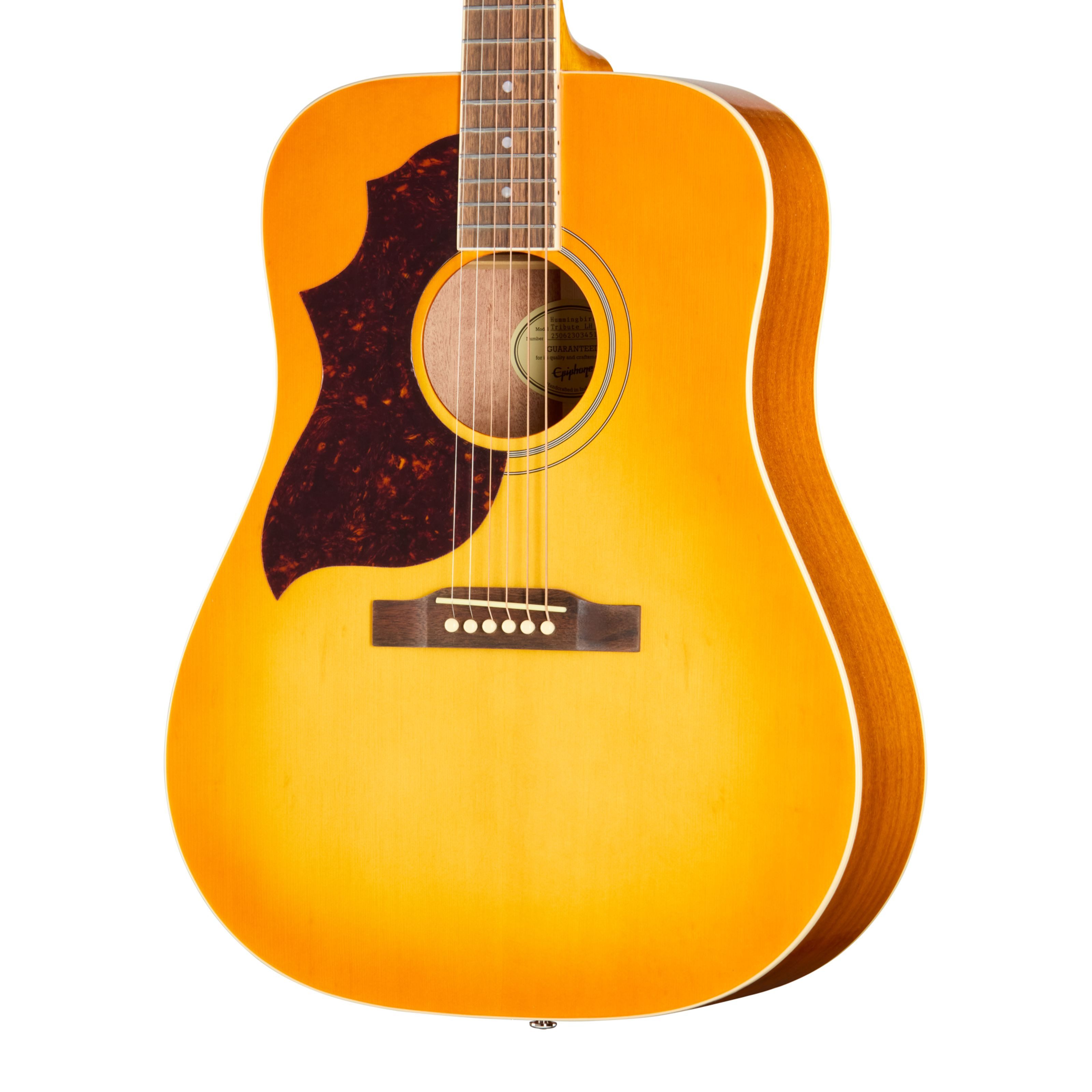 Epiphone Westerngitarre, Westerngitarren, Lefthand Gitarren, Hummingbird Tribute Heritage Cherry Sunburst Lefthand -
