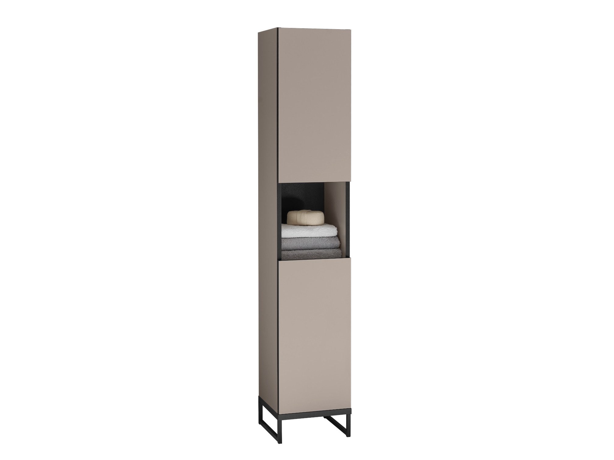 moebel-dich-auf Hochschrank VENEZIA (schmaler Badezimmer Wandschrank in kaschmir 30 cm breit)
