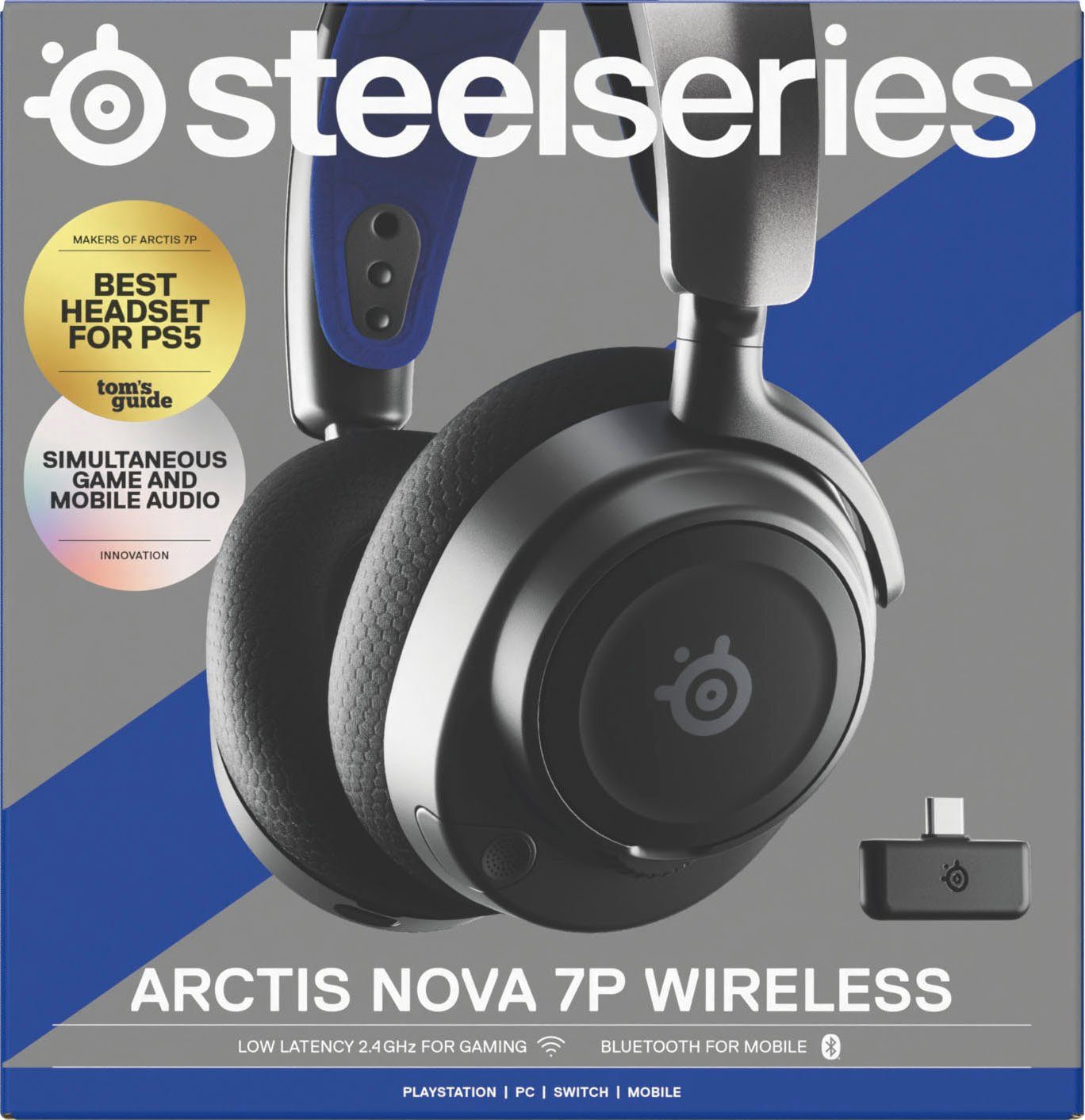 (Noise-Cancelling, SteelSeries Wireless) 7P Arctis Gaming-Headset Nova Bluetooth,