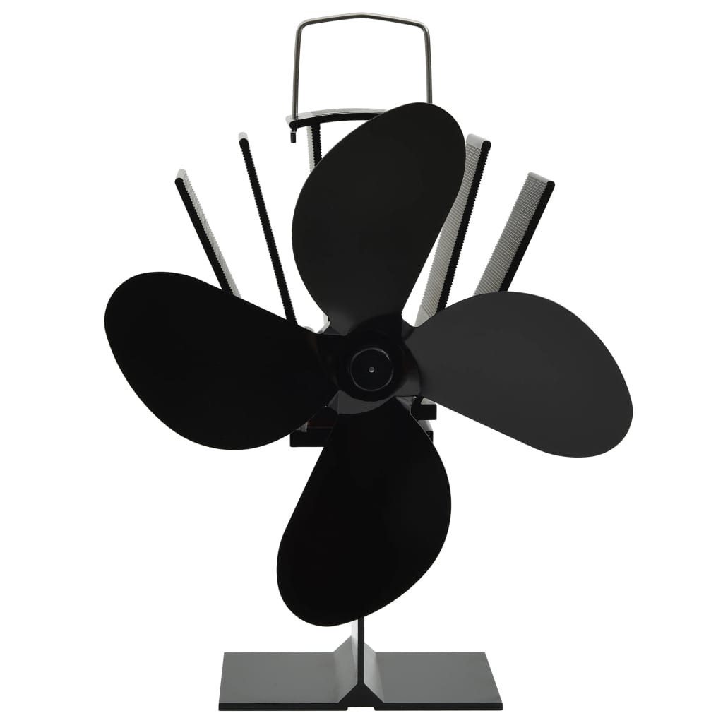 vidaXL Kaminventilator 18 x 115 x 215 cm 4 Flgel Kaminofen Ventilator Wärmebetriebener Kaminv