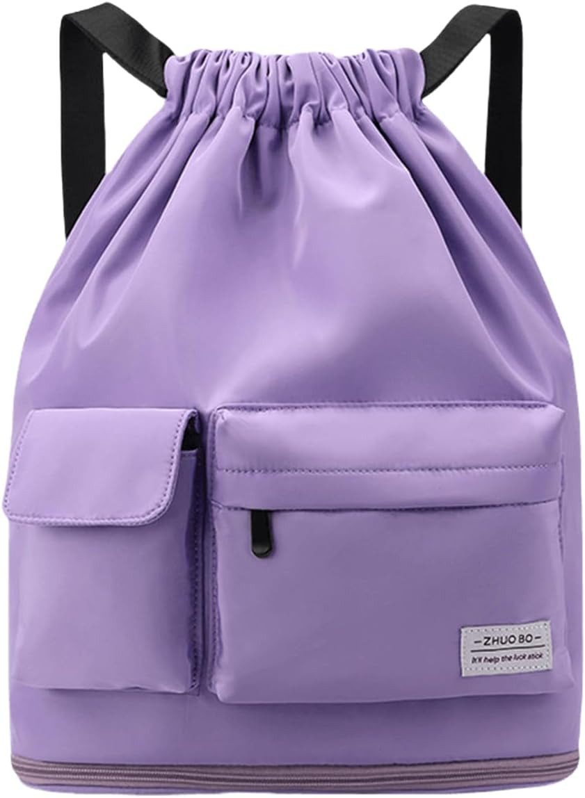 RWEUOQ Sporttasche Turnbeutel Sportbeutel Damen Jungen, Wasserdicht Sport Rucksack (Sporttasche Mit Nassfach für Sport Reisen Schwimmen Yoga, Verschleißfest Sport Große Kapazität Sportbeutel 42x32x14 cm), Sportbeutel Beuteltasche für Schule Sport, Reisen und Outdoor