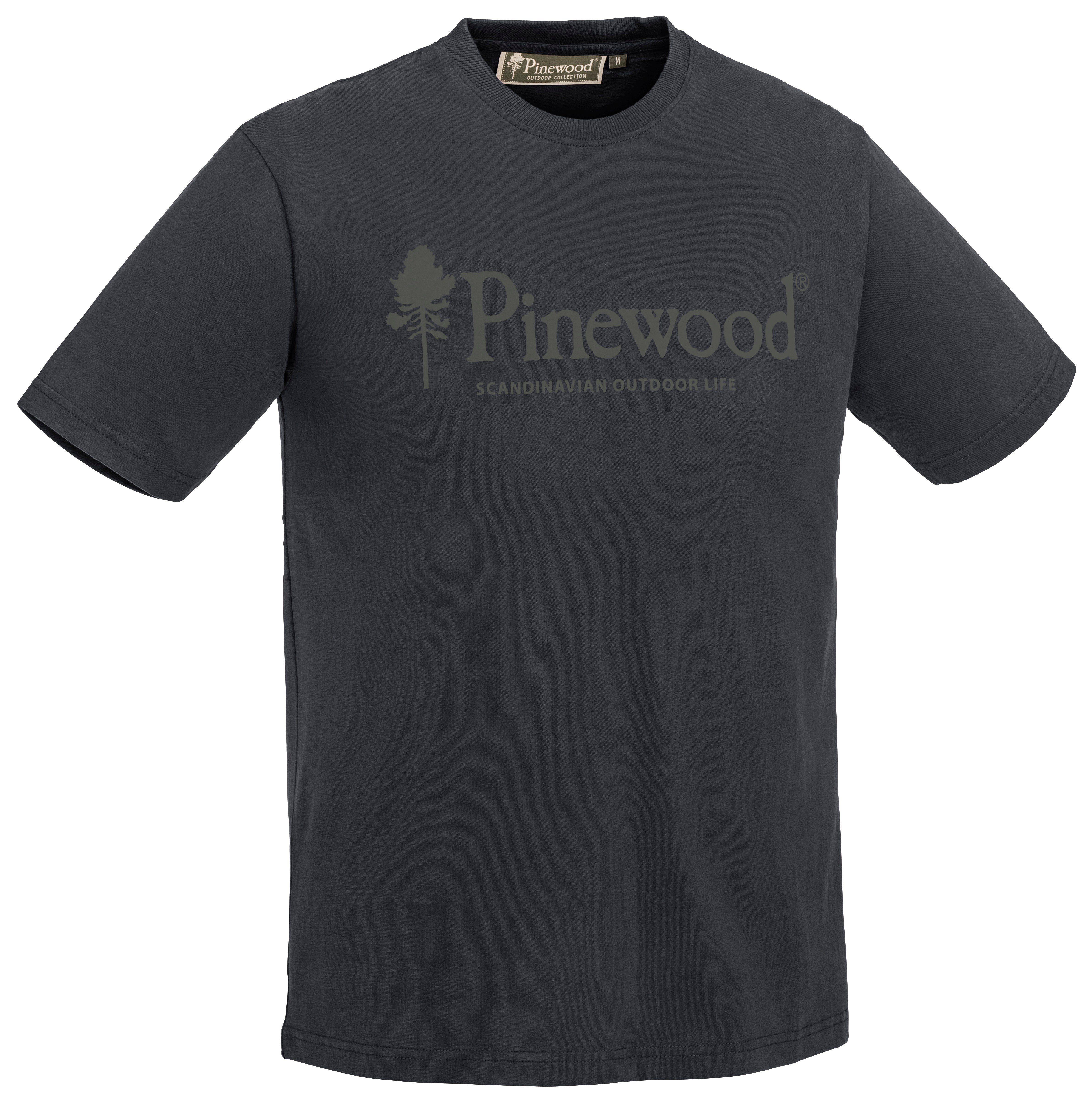 in Cotton, Größen T-Shirt auch OUTDOOR Pinewood Großen MEN navy Print Organic T-Shirt CS LIFE aus mit dark
