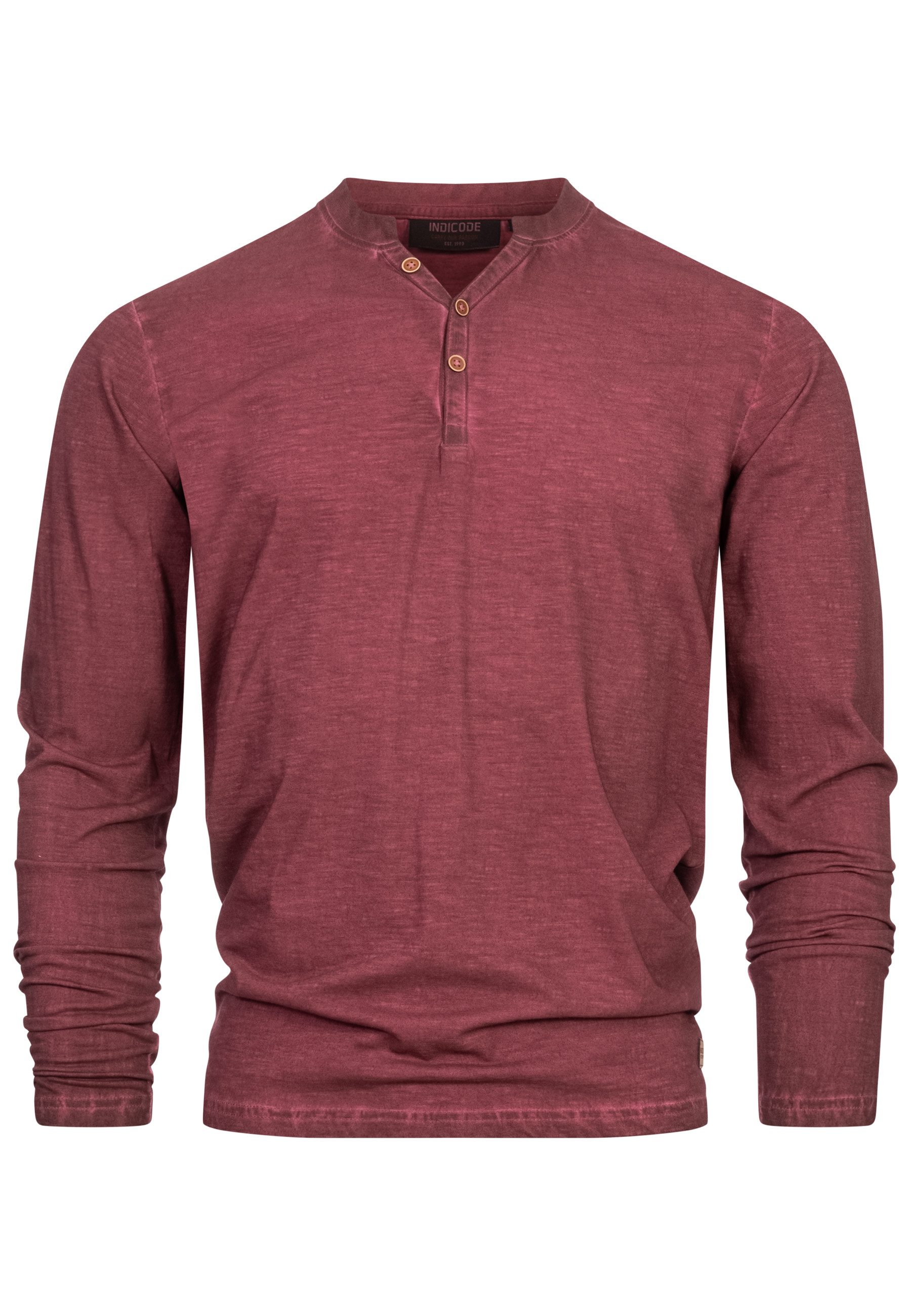 Indicode Langarmshirt Herren INKilsone Shirt Langarm Herrenshirt lässiges L günstig online kaufen