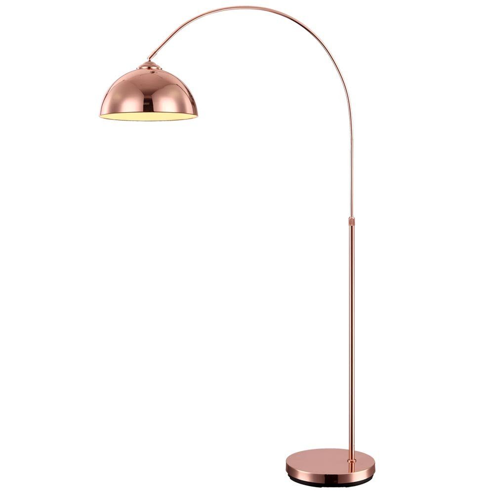 etc-shop LED Stehlampe, Kupfer-Farbe Stand Warmweiß, Steh LED Leuchte Lampe Leuchtmittel Bogen inklusive