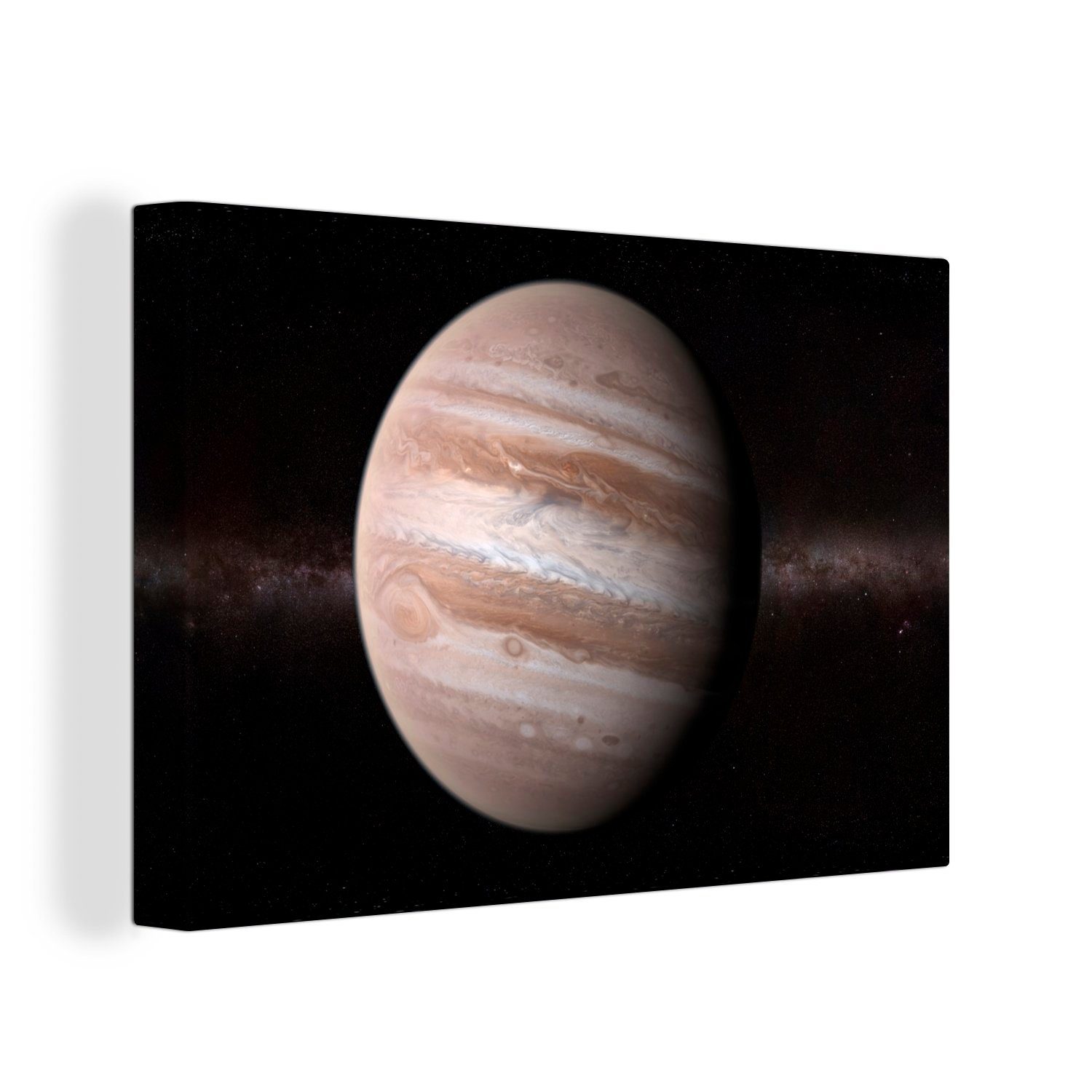 OneMillionCanvasses® Leinwandbild Eine Illustration von Jupiter, (1 St), Wandbild Leinwandbilder, Aufhängefertig, Wanddeko, 30x20 cm