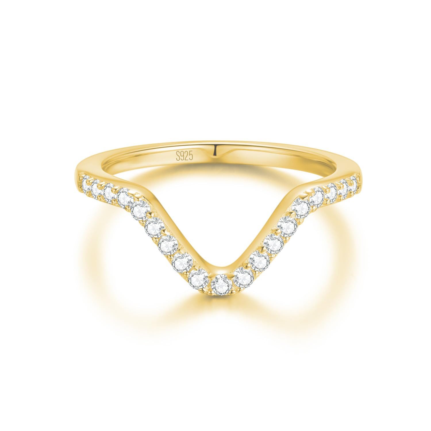 Lisandra Scott Silberring V-Form Ring aus 925 Sterlingsilber mit funkelnden günstig online kaufen