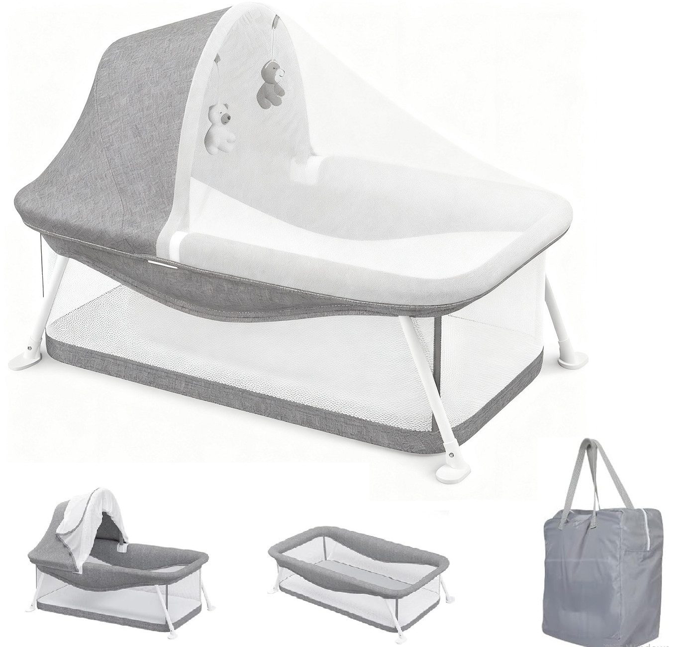 Ezebaby Babybett Baby Reisebett geeignet für Babys von 0-5 Monaten