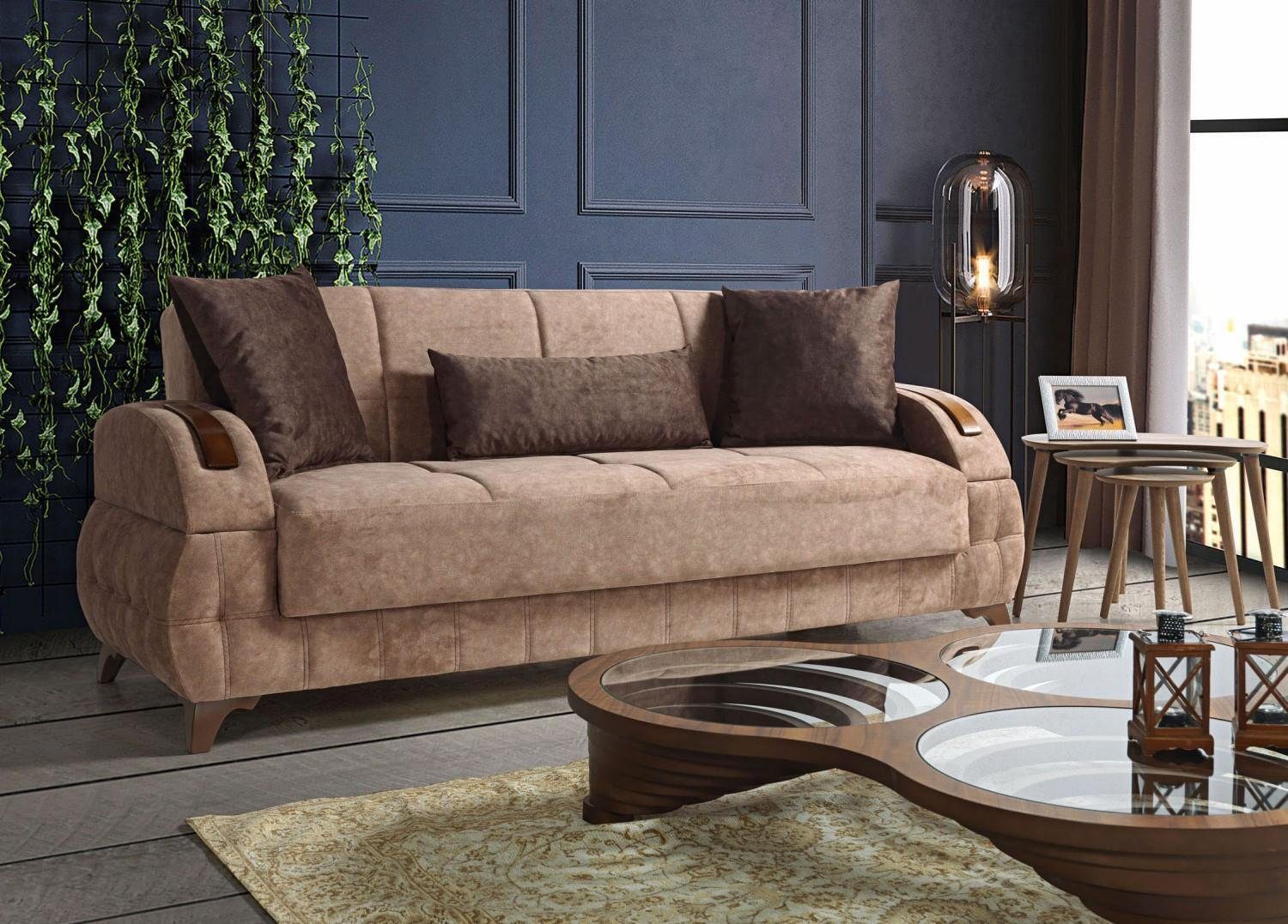 JVmoebel Wohnzimmer-Set In Designer Sitzer Polster Sitzpolster, 3+2+1+1 Europe Made Sofagarnitur Couch