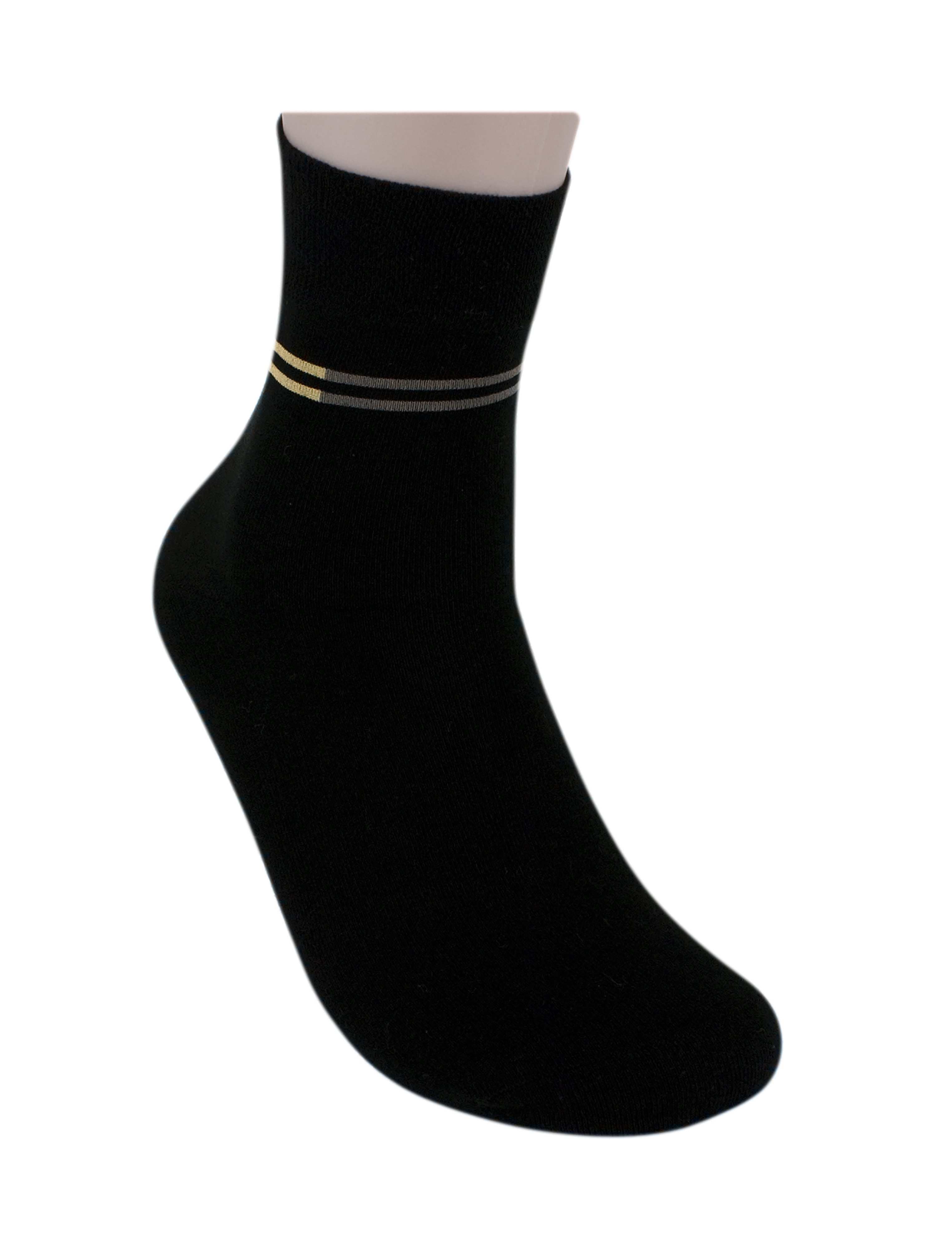 Die Sockenbude Kurzsocken RS-Strumpf GRAY (Bund, 3-Paar, grau anthrazit schwarz) mit Softrand ohne Gummidruck