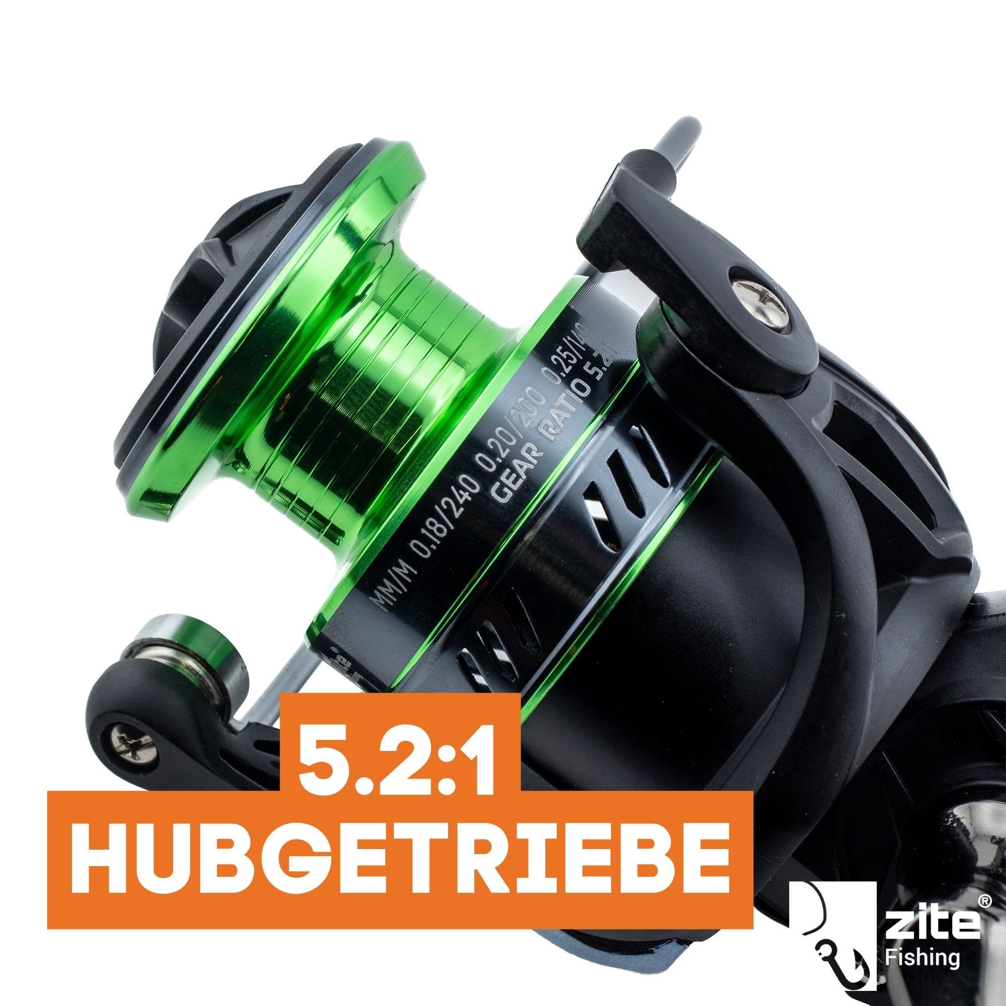 Zite Freilaufrolle Trout Reel 2000-3000 3+1 Kugellager je 2 Aluminiumspulen Angelrolle)
