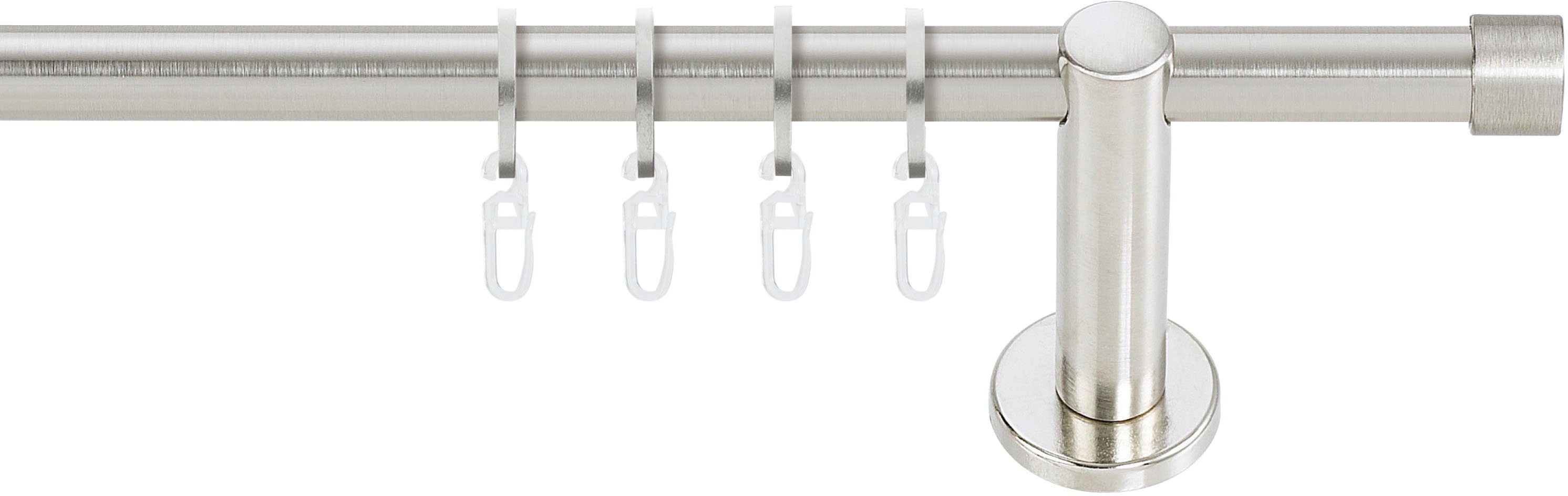 GARESA Gardinenstange WILLI, Ø 16 mm, 1-läufig, Fixmaß, mit Bohren, verschraubt