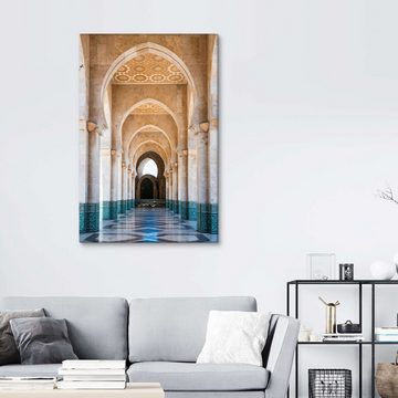 Posterlounge Leinwandbild Matteo Colombo, Korridor im arabischen Stil, Marokko, Wohnzimmer Boho Fotografie