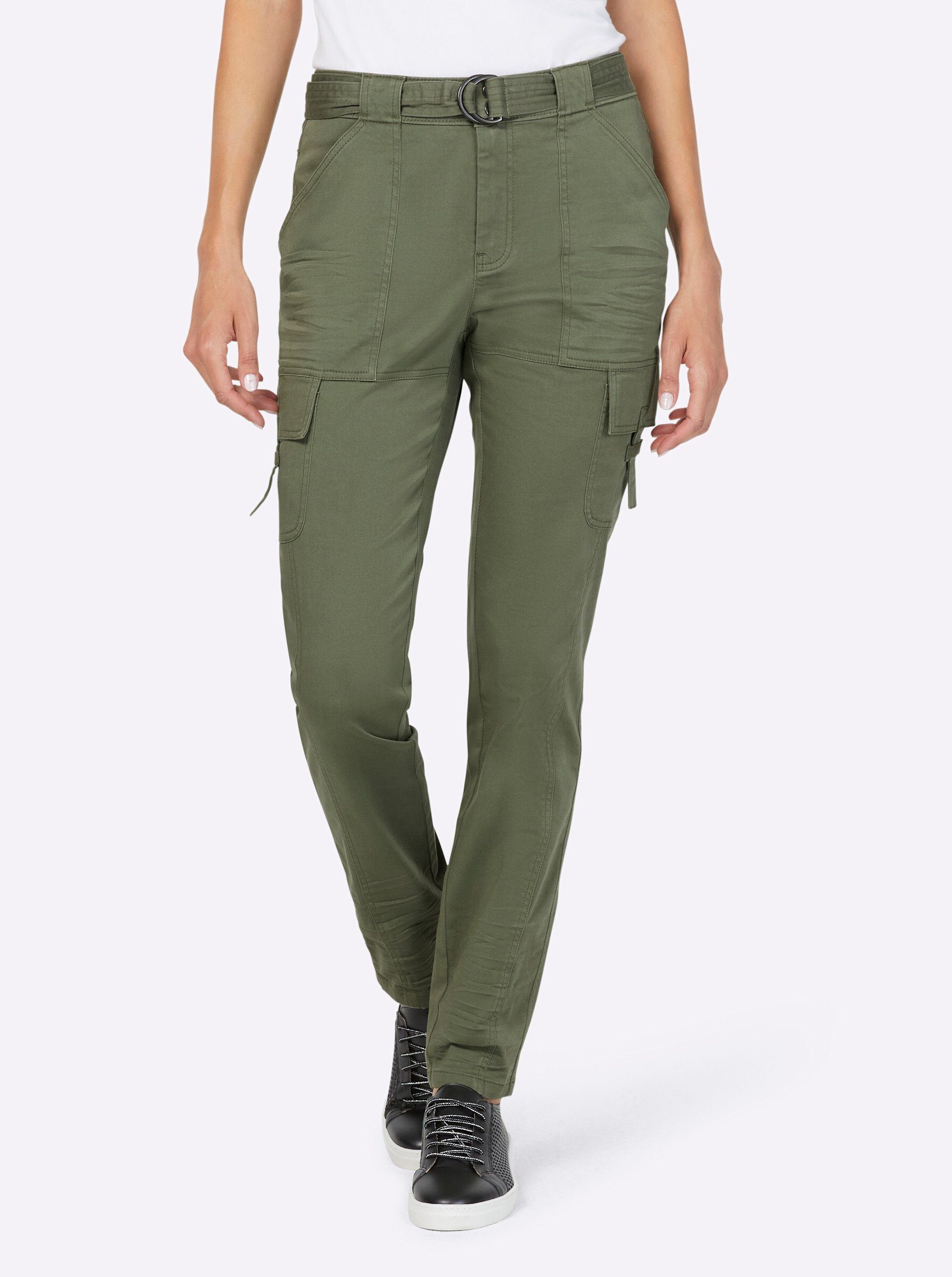 heine Jerseyhose Cargohose Innenbeinlänge ca. 77 günstig online kaufen