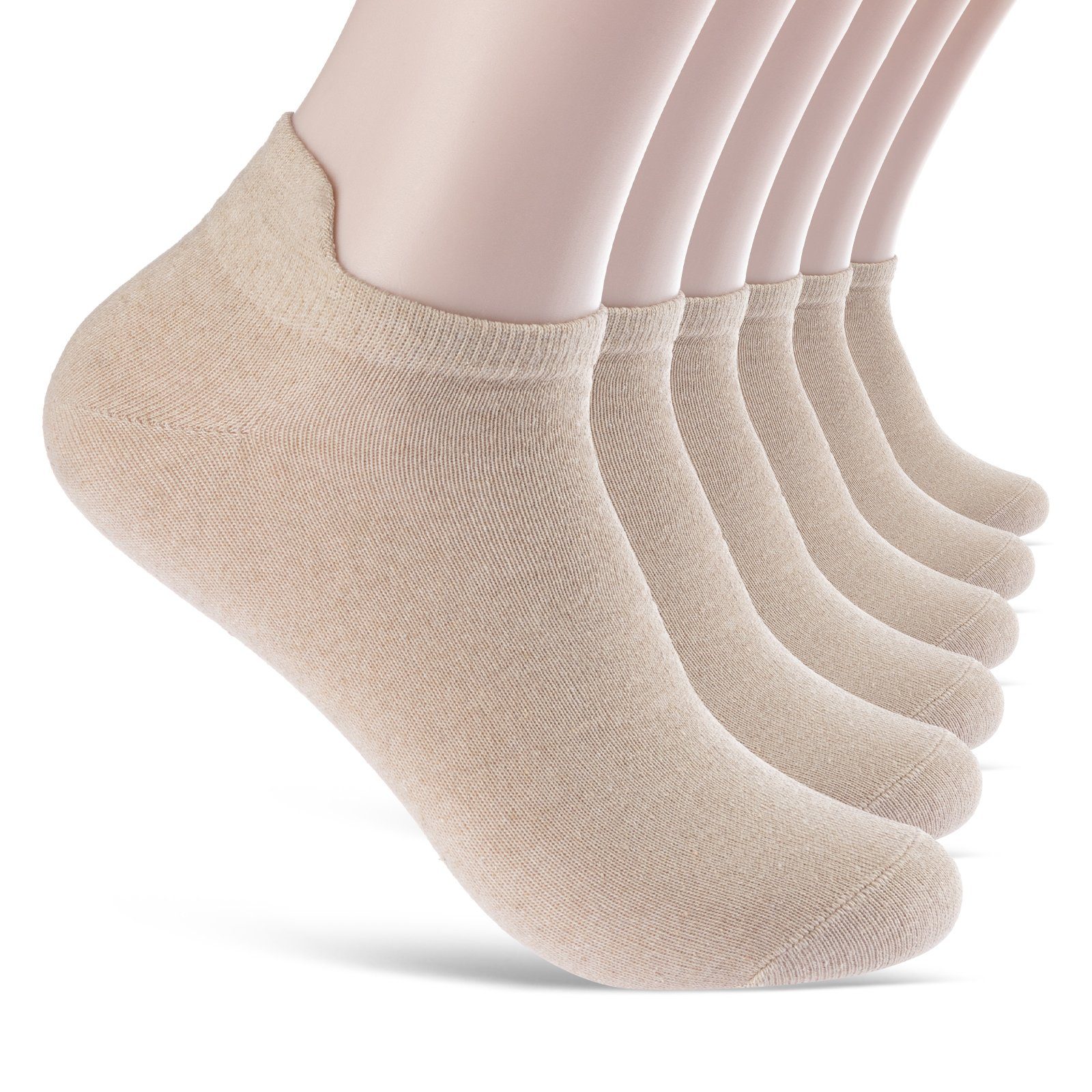 Sneakersocken 6 Paar Sneaker Socken Damen & Herren mit Fersenlasche