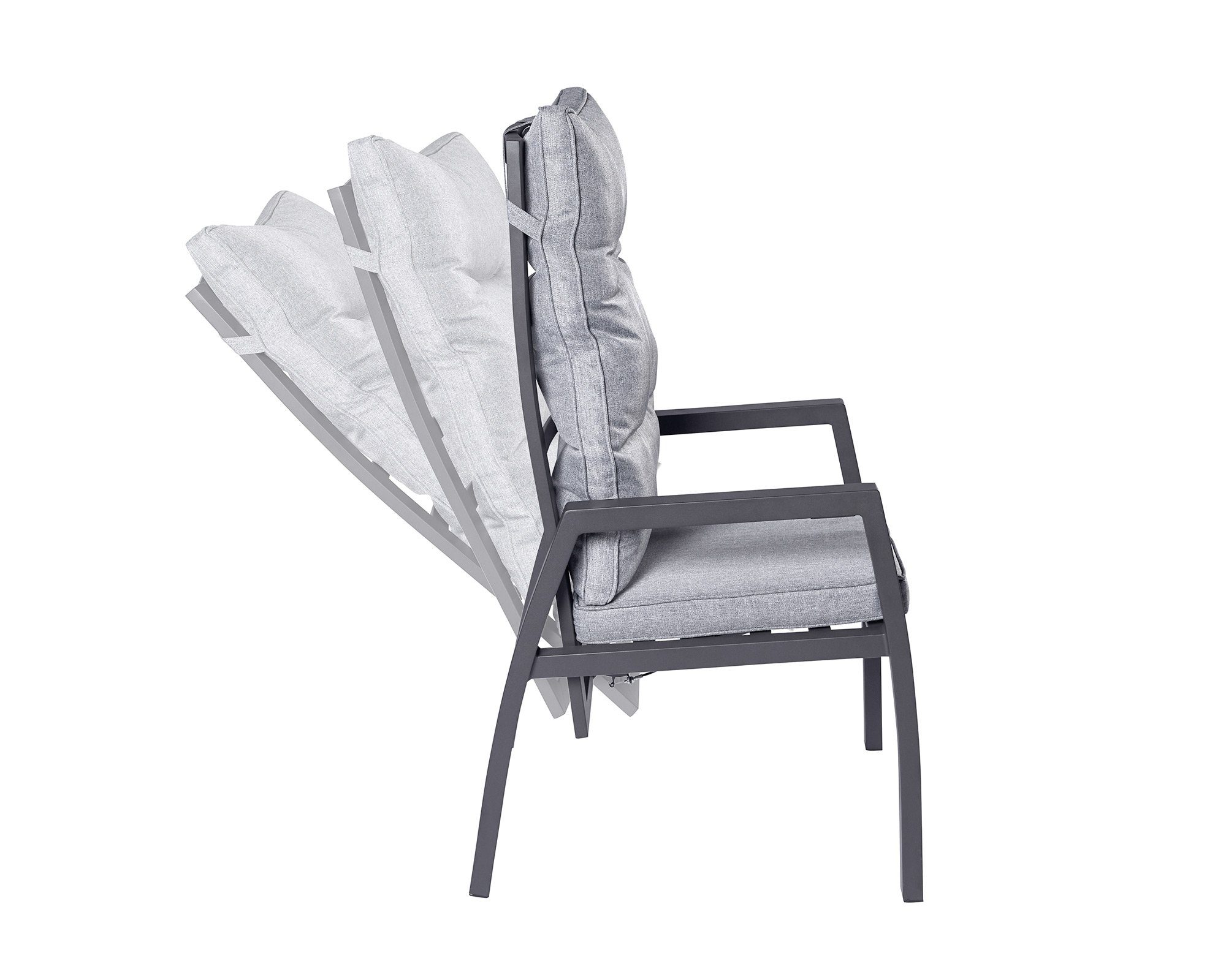 LC Garden Gartenstuhl Bondino Dining 4er Set Positionsstuhl Verstellsessel