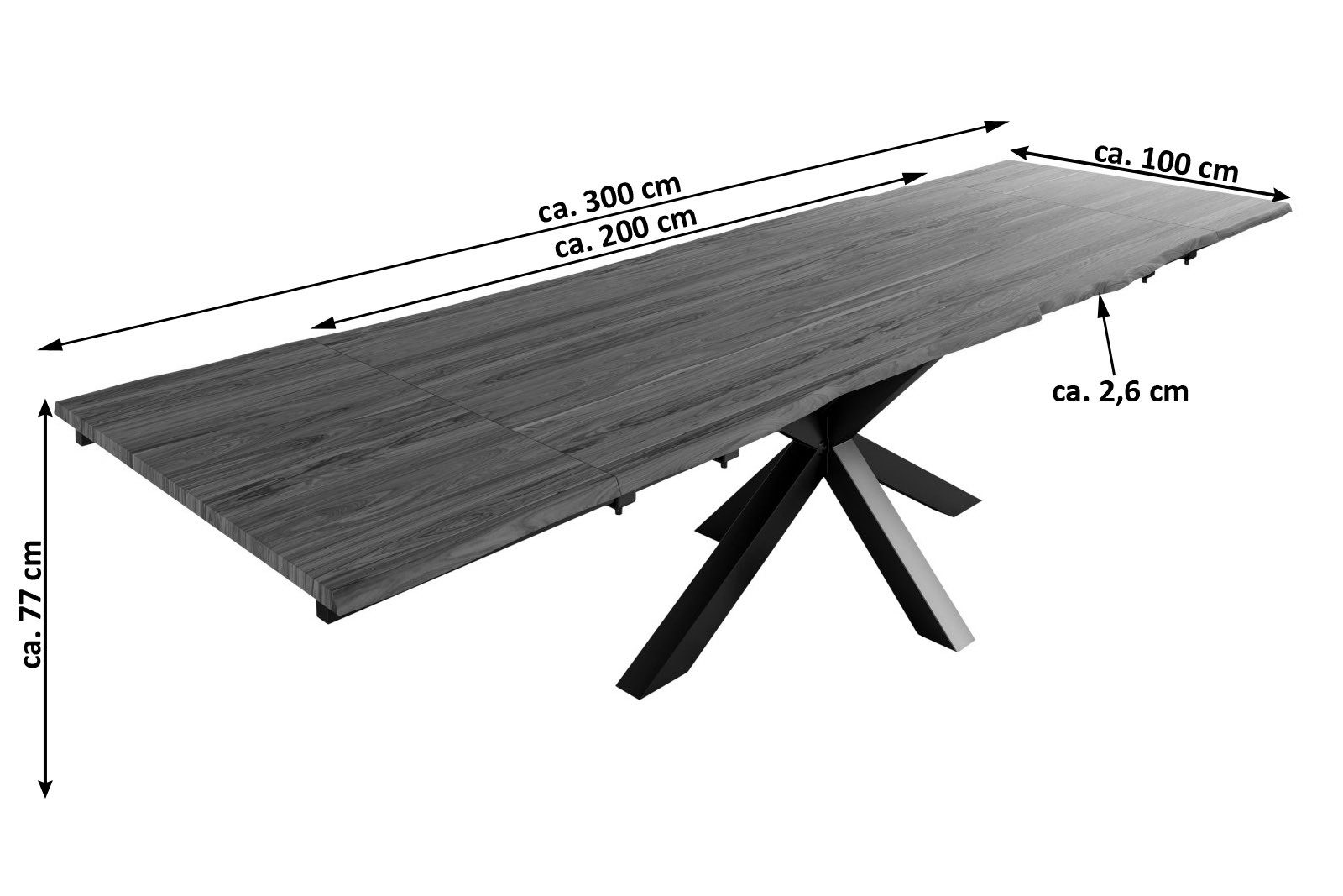 SAM® Baumkantentisch Soroa, massives Akazienholz, Baumkante, günstig online kaufen