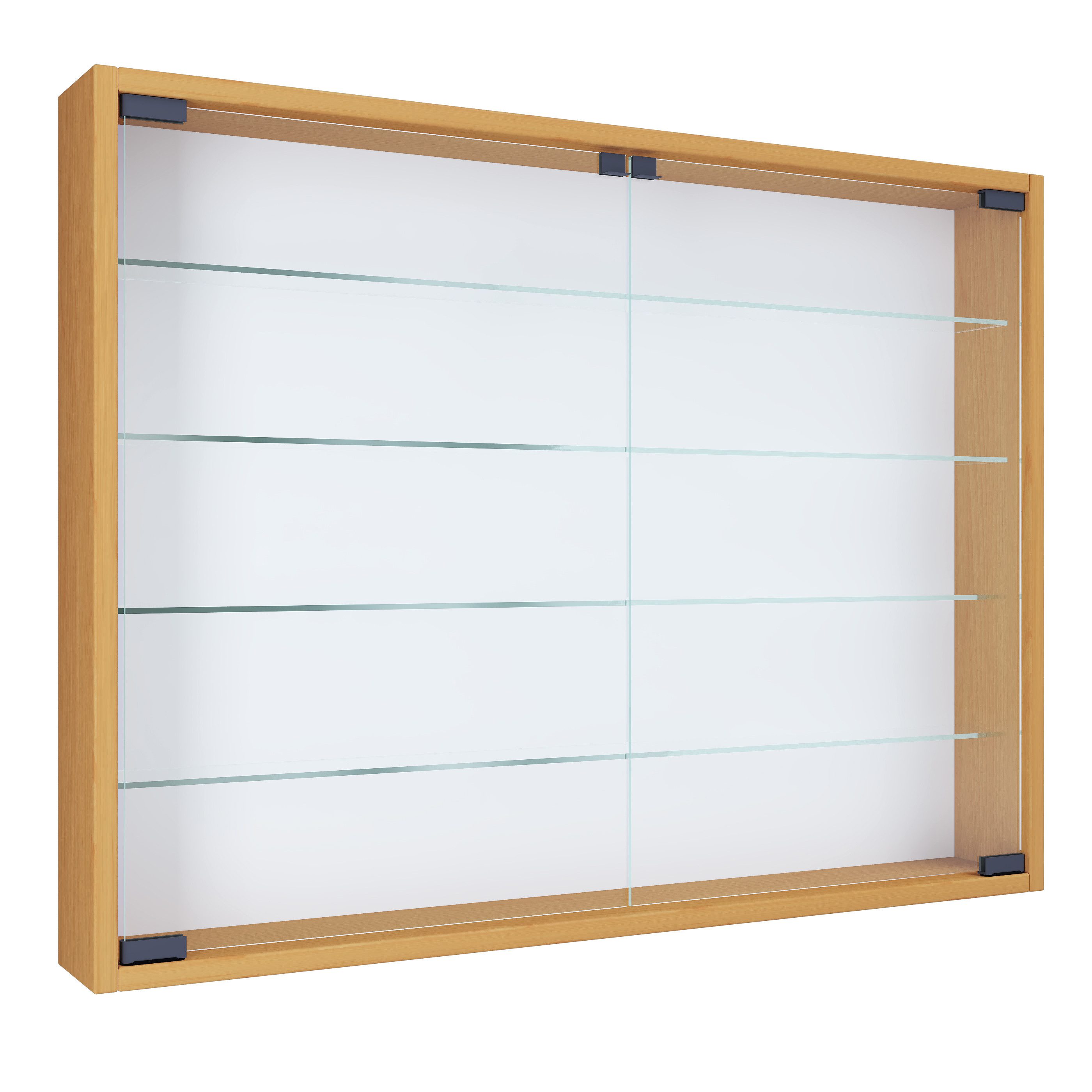 VCM Hängevitrine Mandosa B. 80 x T. 10 x H. 60 cm Präsentation und Aufbewahrung von Sammlerstücken, Wohnzimmer oder Büro – Bild 2 von 5