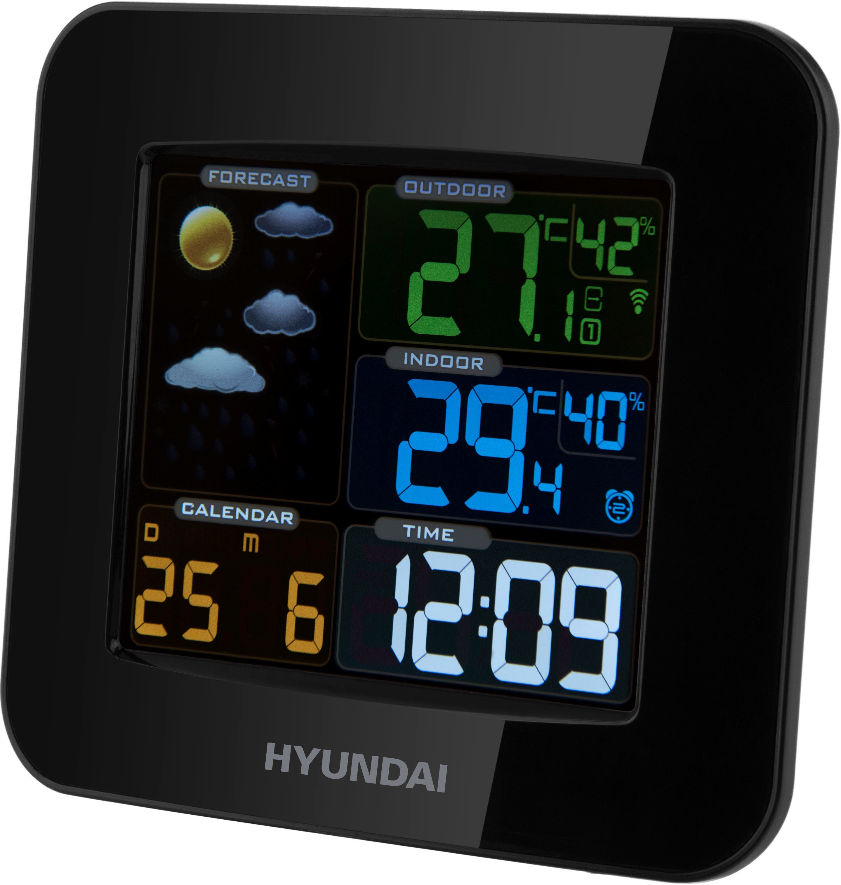 (mit Hyundai Außensensor) Hyundai WS8446 Wetterstation
