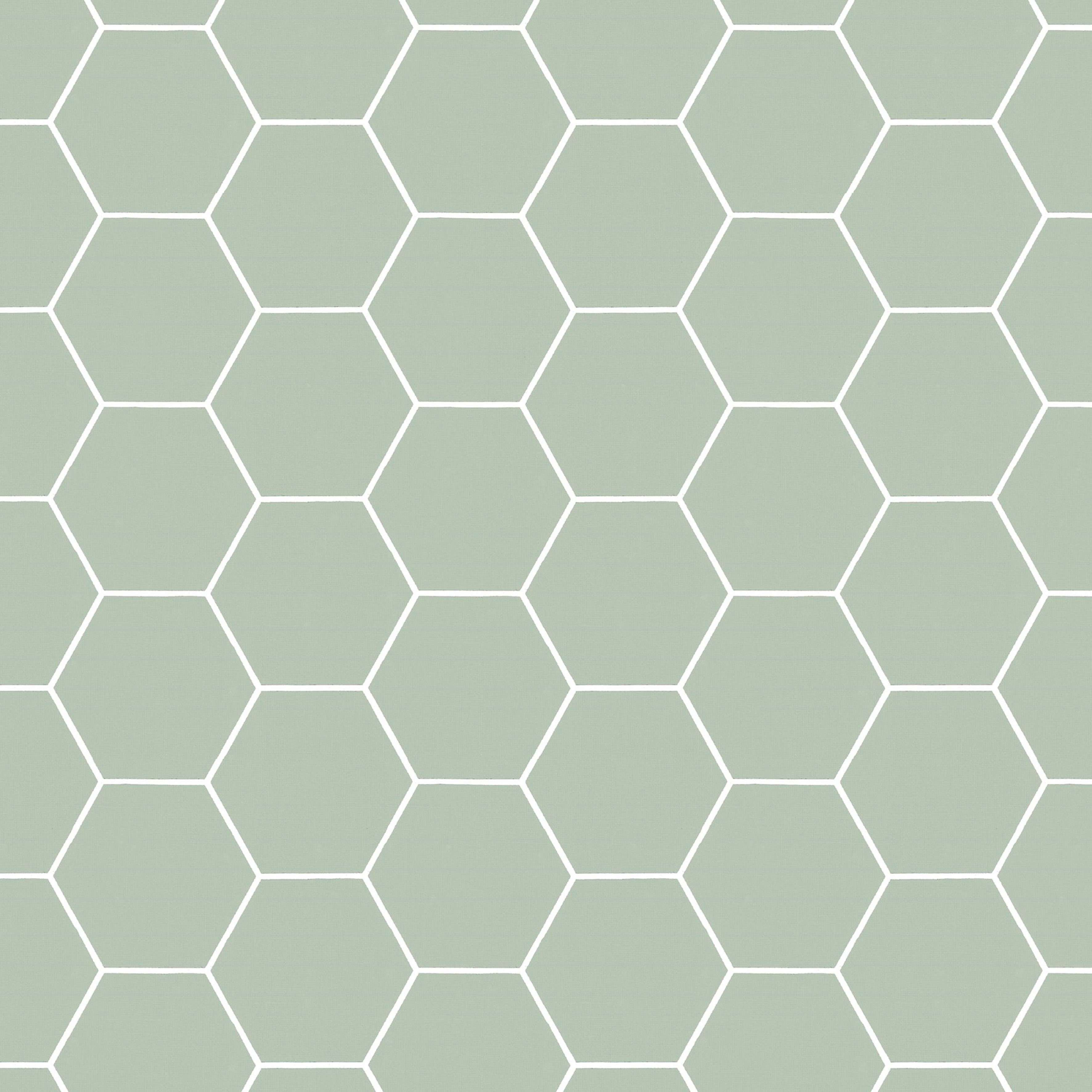 Superfresco Easy Vliestapete Honigwabe - Geo, geprägt, geometrisch, (1 St), Grün - 10m x 52cm