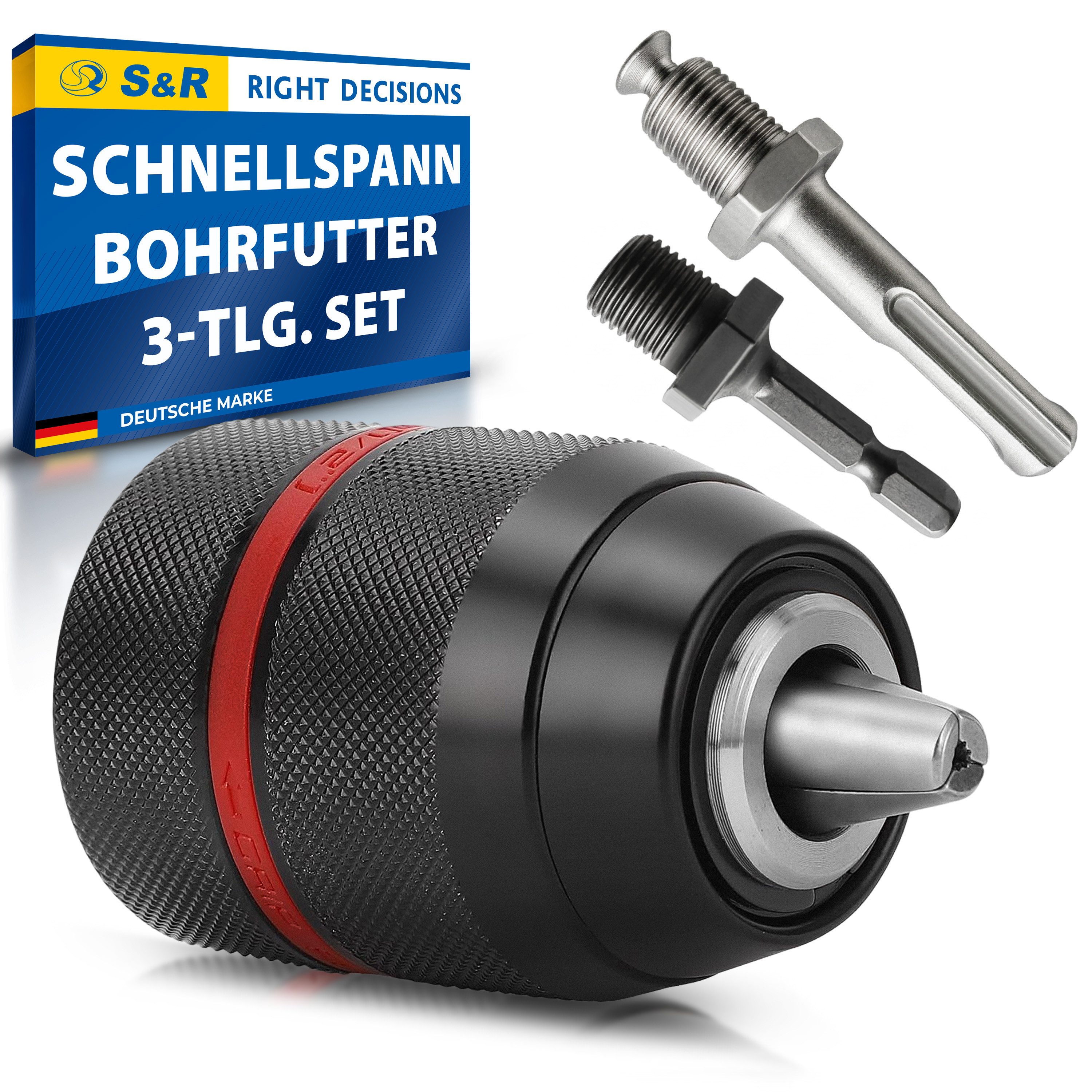 Bohrfutteradapter Schnellspannbohrfutter 2mm - 13mm 1/2-20 UNF mit Adapter SDS-plus